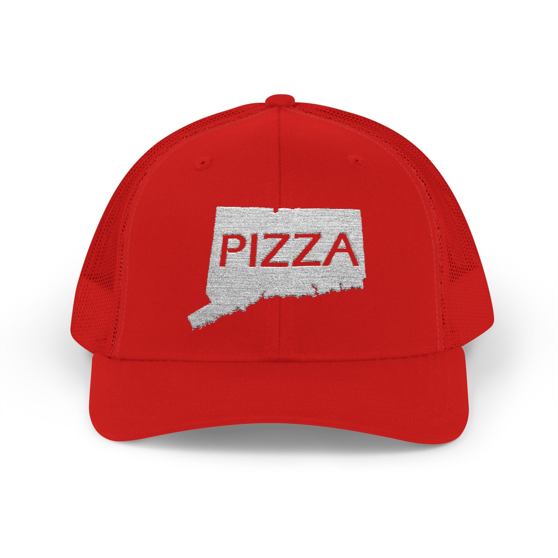 Connecticut Pizza State Snapback Trucker Cap, Hat for Pizza Lovers, Adjustable Baseball Cap, Foodie Gift, State Pride Clothing