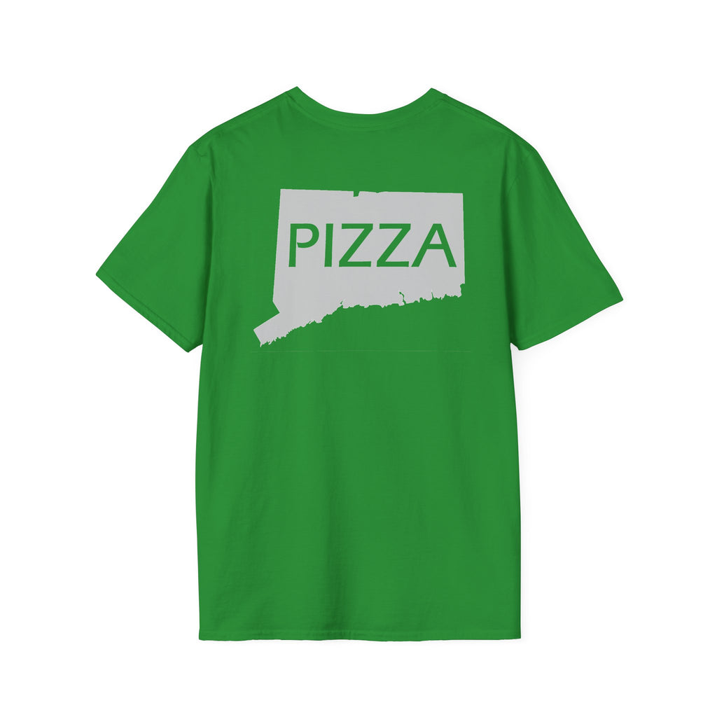 Connecticut Pizza State Unisex Softstyle T-Shirt, Foodie Tee, Pizza Lover Gift, CT Pride Shirt, Pizza Party Apparel