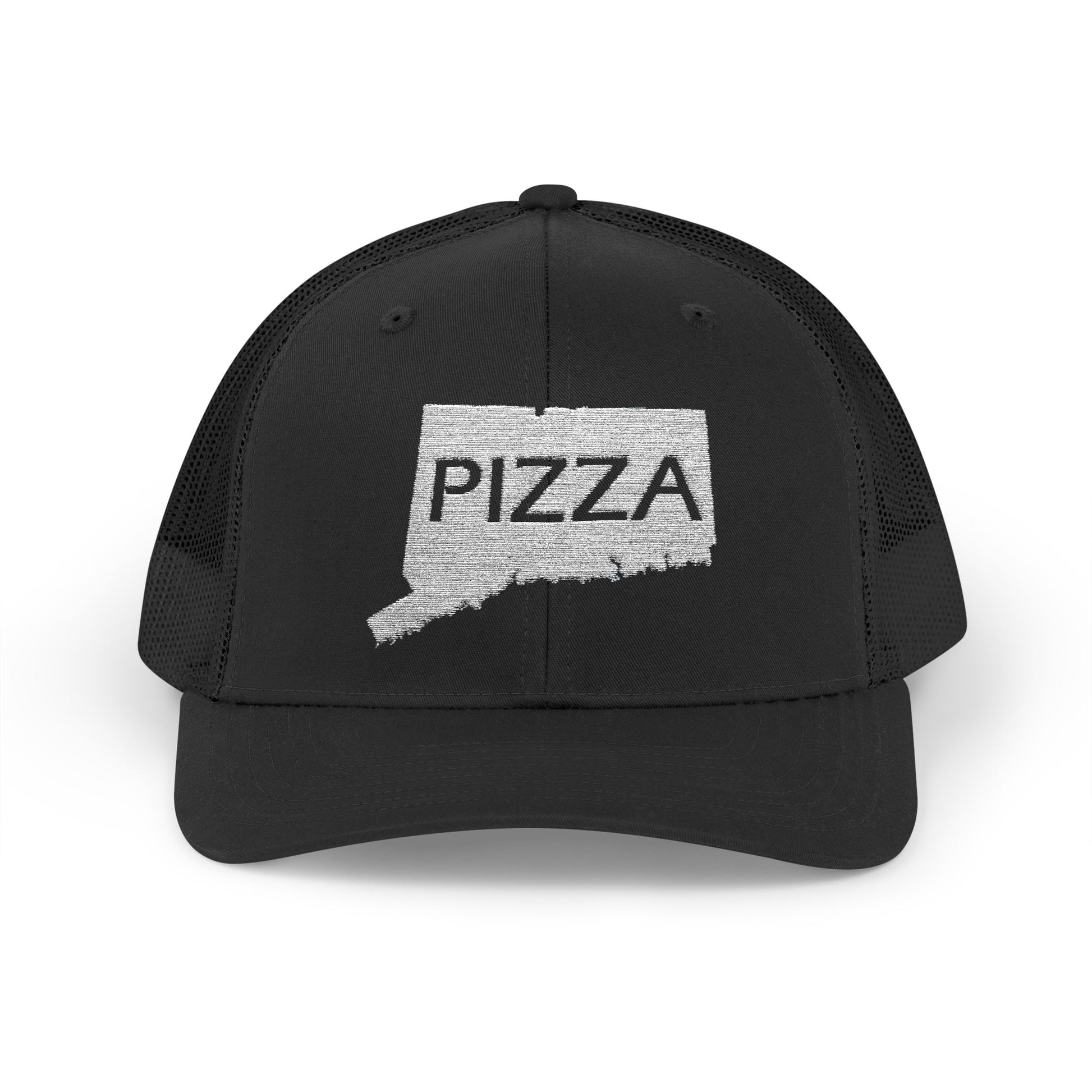 Connecticut Pizza State Snapback Trucker Cap, Hat for Pizza Lovers, Adjustable Baseball Cap, Foodie Gift, State Pride Clothing