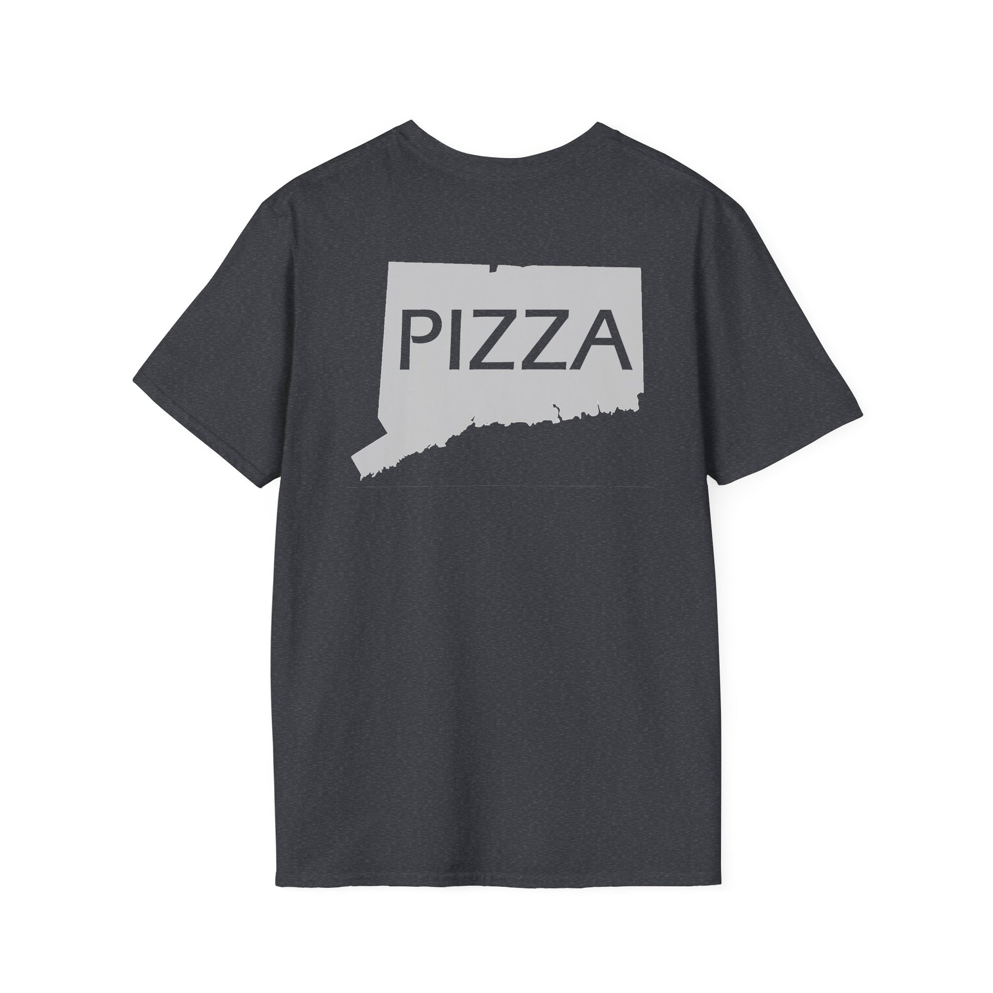 Connecticut Pizza State Unisex Softstyle T-Shirt, Foodie Tee, Pizza Lover Gift, CT Pride Shirt, Pizza Party Apparel