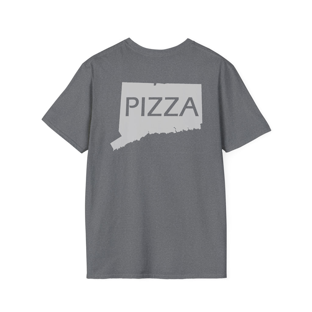 Connecticut Pizza State Unisex Softstyle T-Shirt, Foodie Tee, Pizza Lover Gift, CT Pride Shirt, Pizza Party Apparel