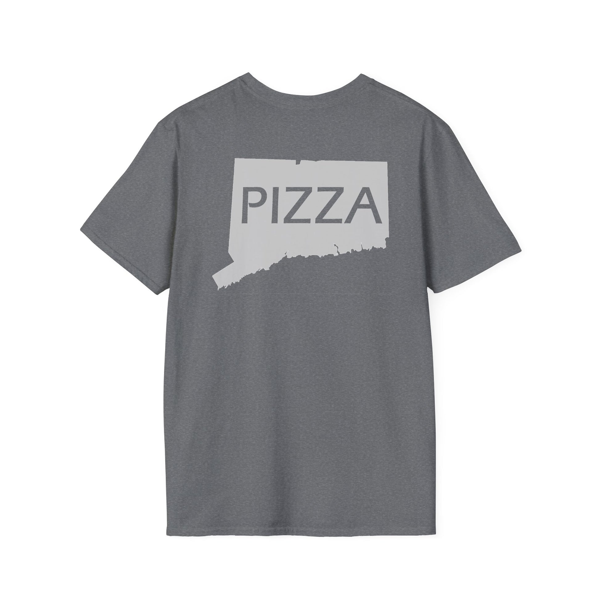 Connecticut Pizza State Unisex Softstyle T-Shirt, Foodie Tee, Pizza Lover Gift, CT Pride Shirt, Pizza Party Apparel