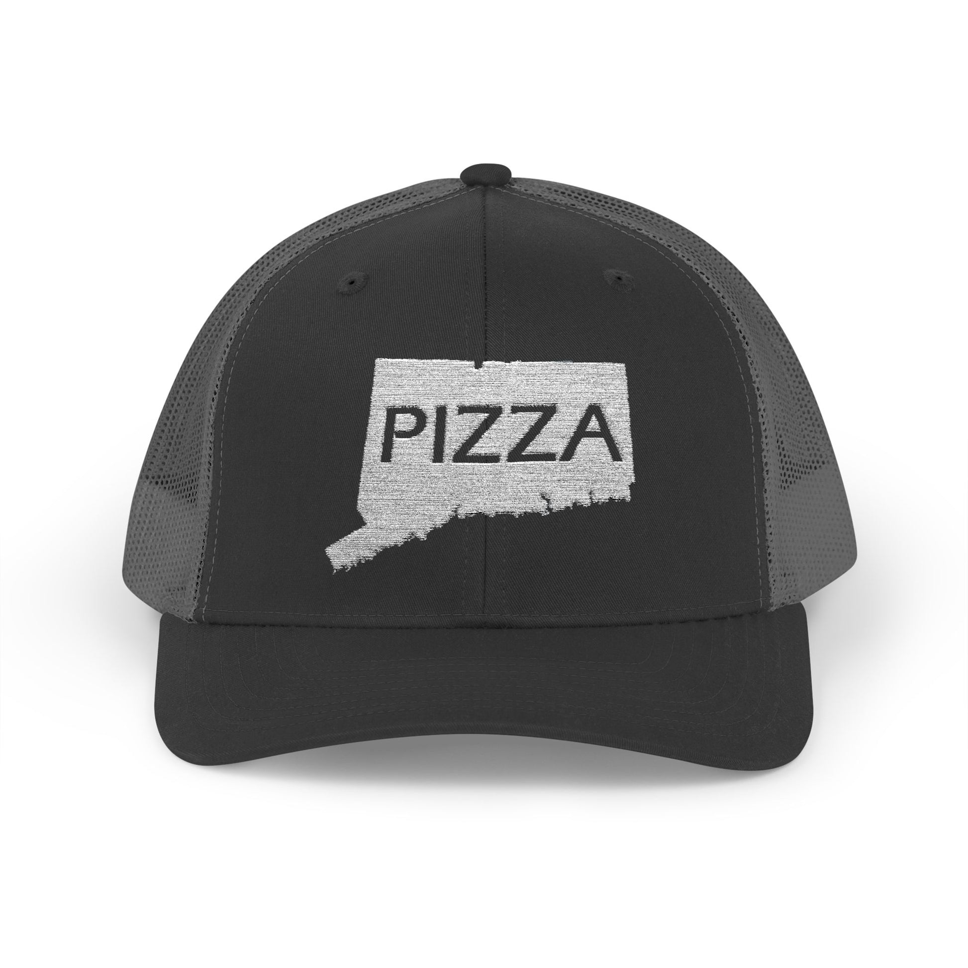 Connecticut Pizza State Snapback Trucker Cap, Hat for Pizza Lovers, Adjustable Baseball Cap, Foodie Gift, State Pride Clothing