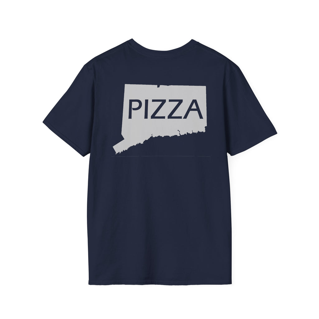 Connecticut Pizza State Unisex Softstyle T-Shirt, Foodie Tee, Pizza Lover Gift, CT Pride Shirt, Pizza Party Apparel