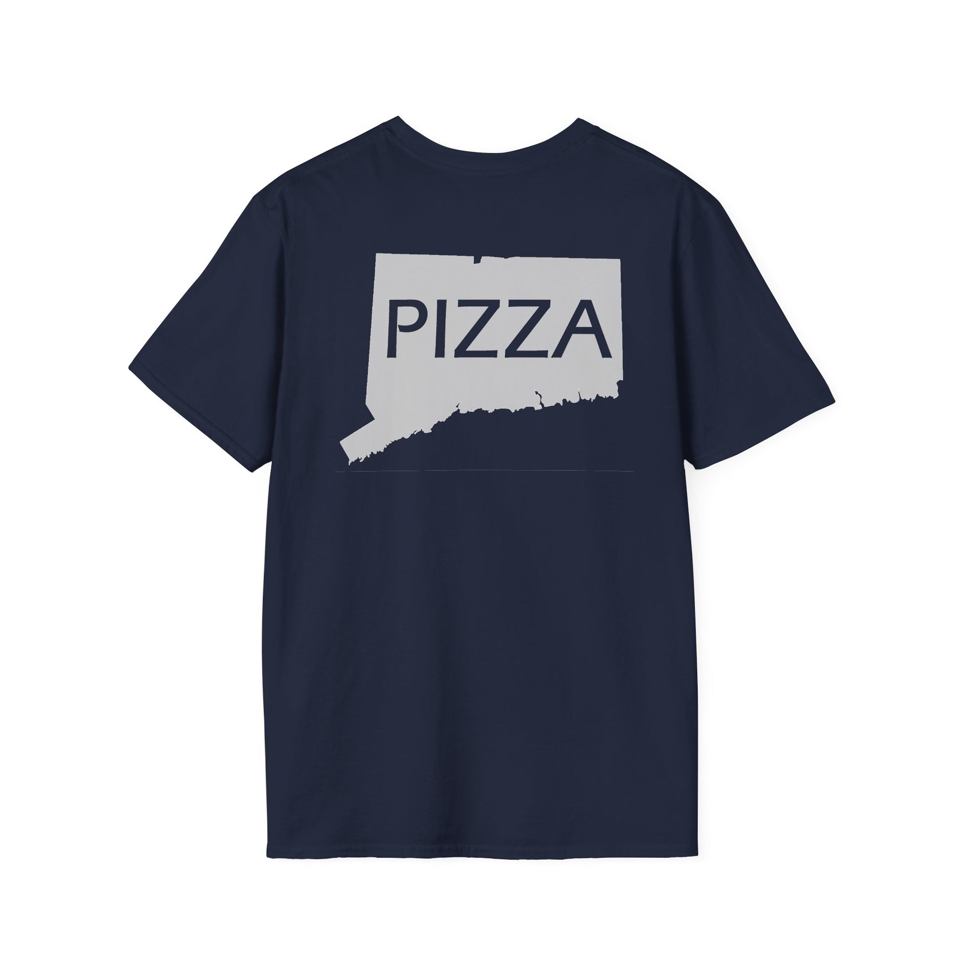 Connecticut Pizza State Unisex Softstyle T-Shirt, Foodie Tee, Pizza Lover Gift, CT Pride Shirt, Pizza Party Apparel