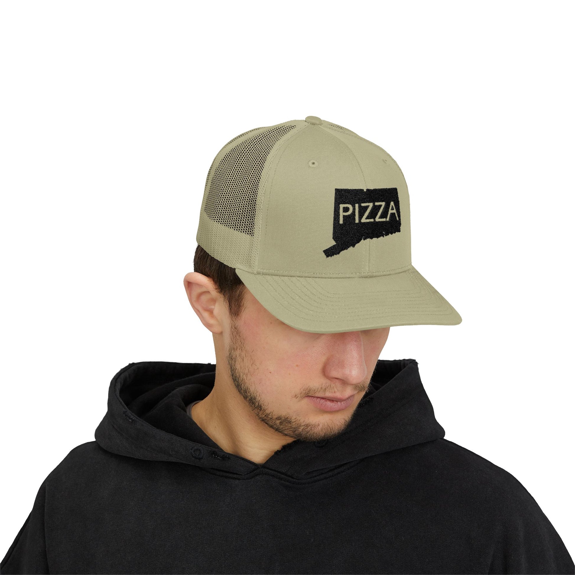 Connecticut Pizza State Snapback Cap - Foodie Gift, Adjustable Hat, Pizza Lover, State Pride, Trucker Hat