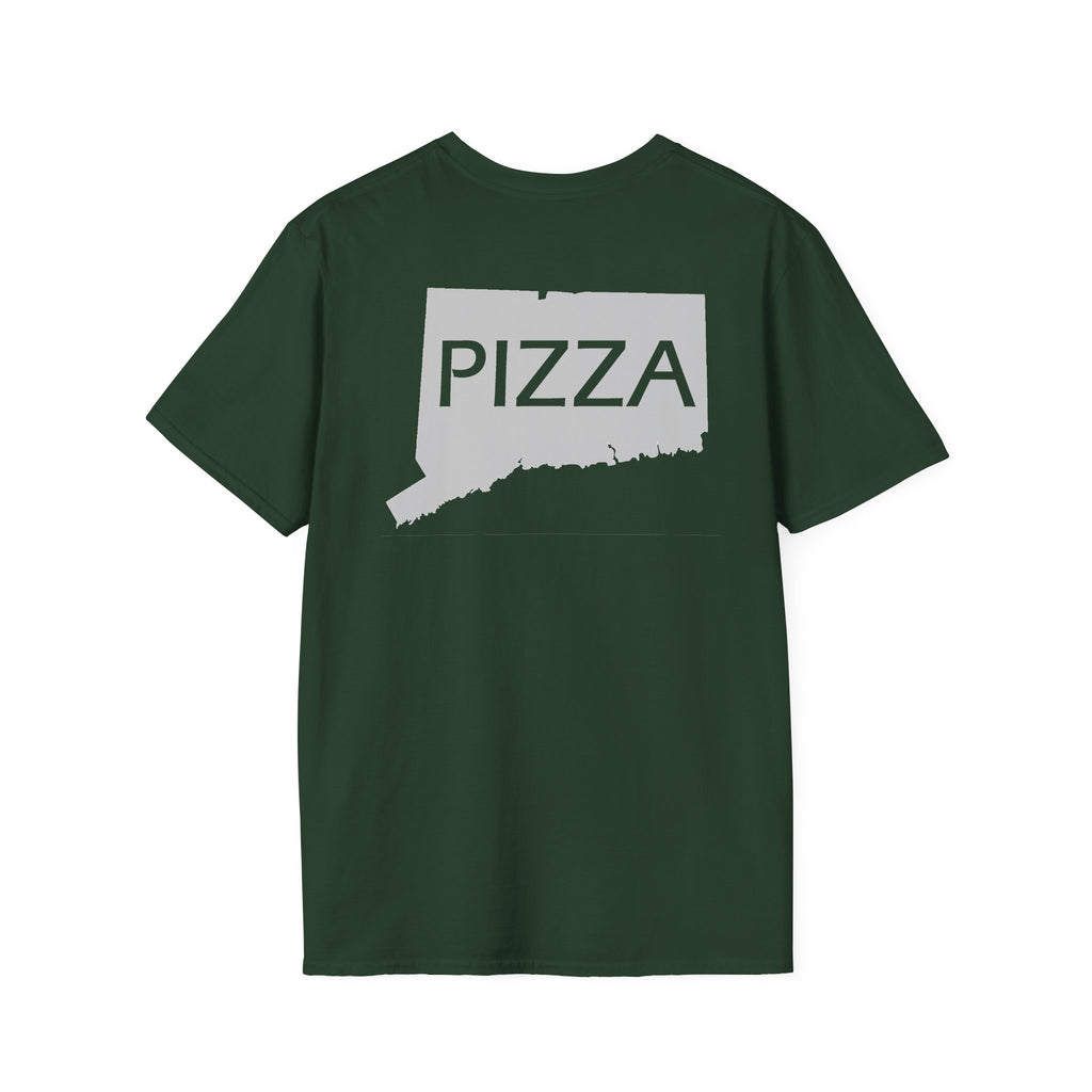 Connecticut Pizza State Unisex Softstyle T-Shirt, Foodie Tee, Pizza Lover Gift, CT Pride Shirt, Pizza Party Apparel