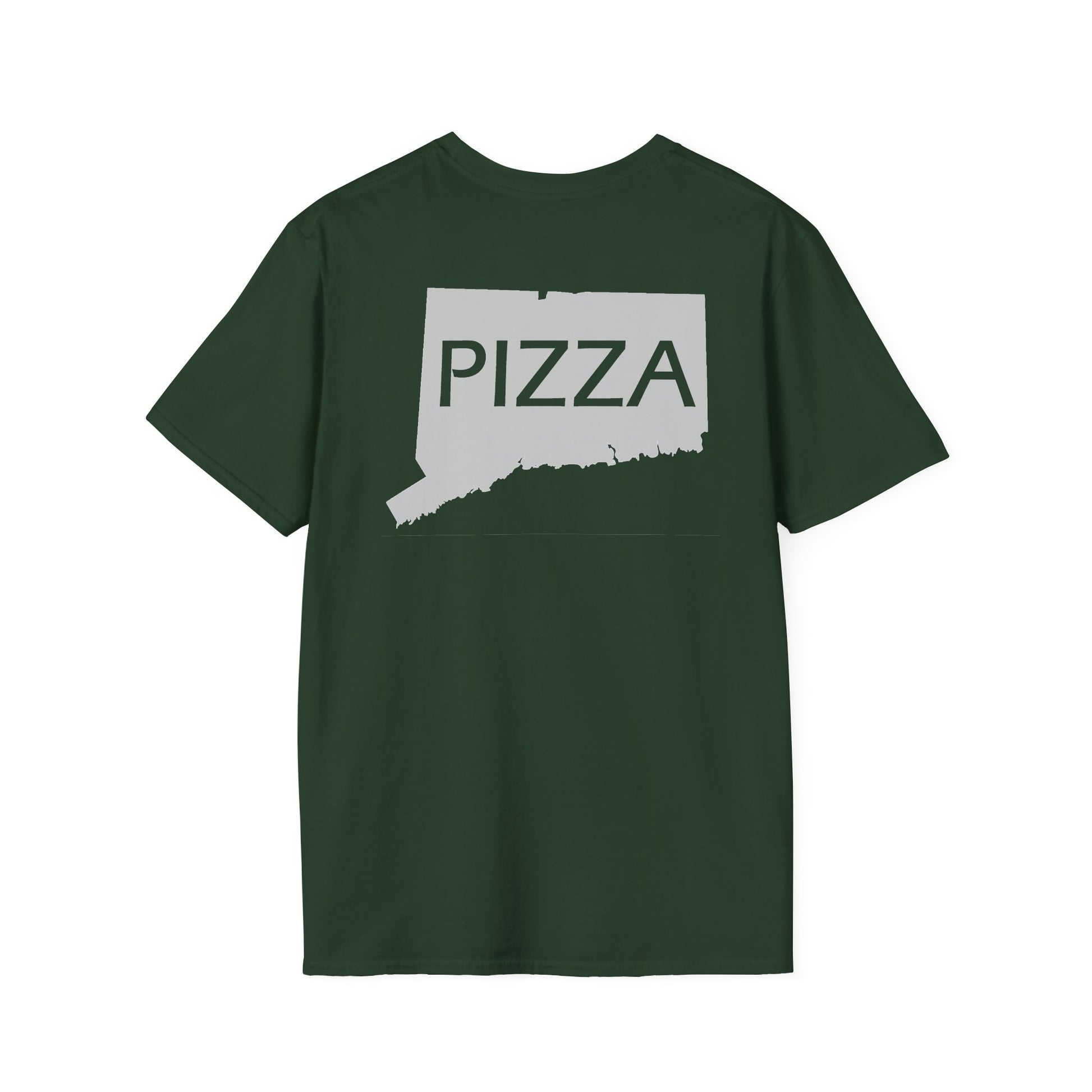 Connecticut Pizza State Unisex Softstyle T-Shirt, Foodie Tee, Pizza Lover Gift, CT Pride Shirt, Pizza Party Apparel