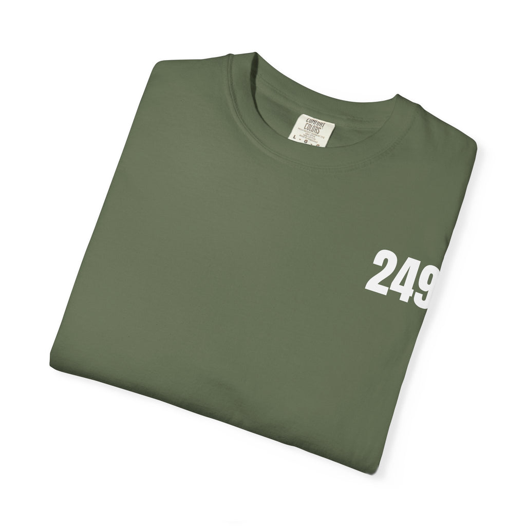 USA 249 Year Unisex Garment-Dyed T-shirt, Patriotic Tee, America Birthday Shirt, Red White Blue, Independence Day Top
