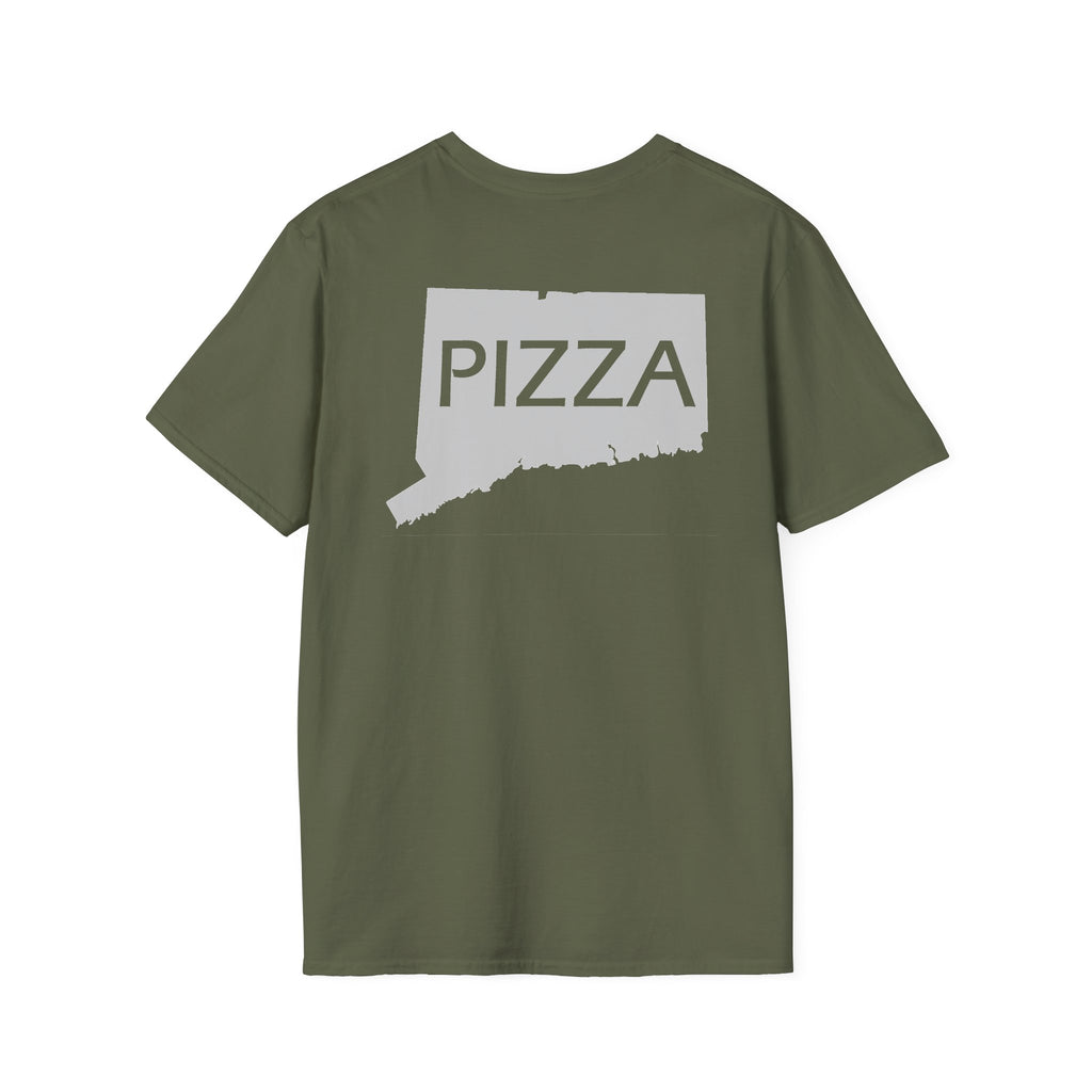 Connecticut Pizza State Unisex Softstyle T-Shirt, Foodie Tee, Pizza Lover Gift, CT Pride Shirt, Pizza Party Apparel