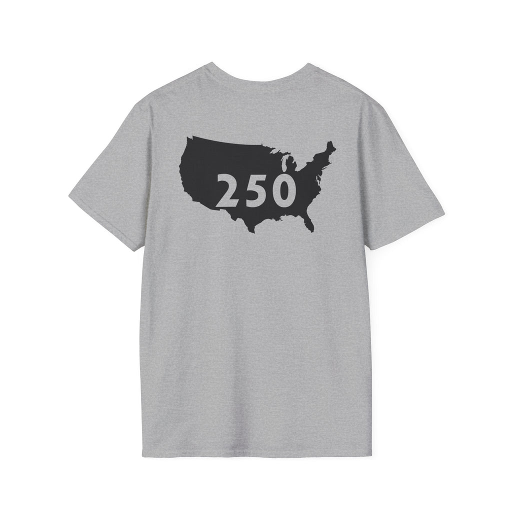 250 Year USA Unisex Softstyle T-Shirt, Patriotic Fourth of July Tee, American History Shirt, Independence Day Top, Retro