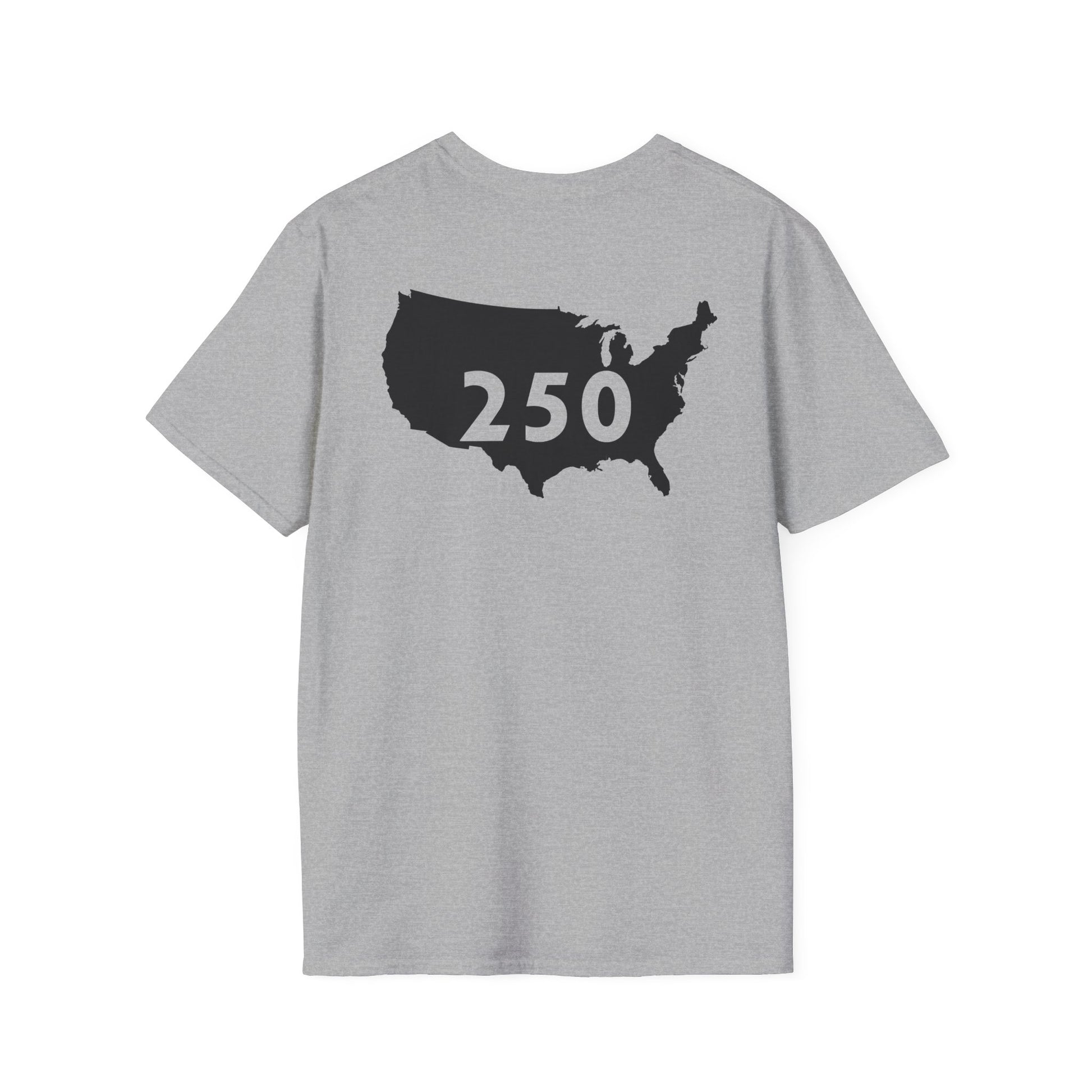 250 Year USA Unisex Softstyle T-Shirt, Patriotic Fourth of July Tee, American History Shirt, Independence Day Top, Retro