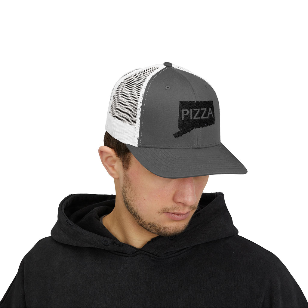 Connecticut Pizza State Snapback Cap - Foodie Gift, Adjustable Hat, Pizza Lover, State Pride, Trucker Hat
