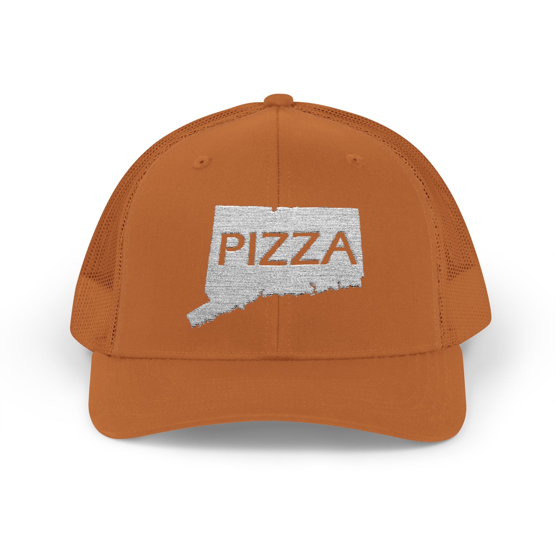 Connecticut Pizza State Snapback Trucker Cap, Hat for Pizza Lovers, Adjustable Baseball Cap, Foodie Gift, State Pride Clothing