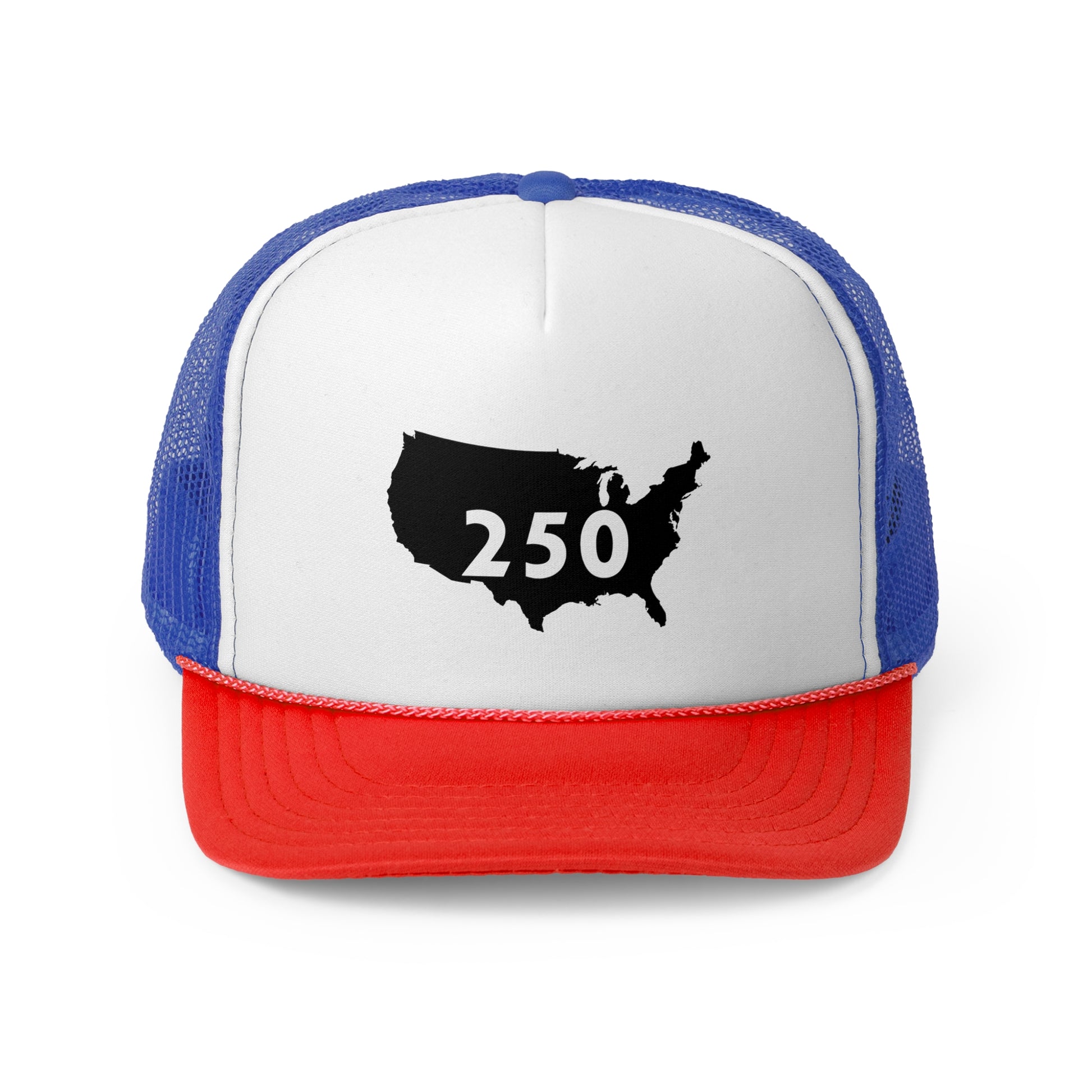 USA 250 Trucker Cap | Vintage Outdoor Hat, Gift for Road Trips, Casual Wear, Summer Fashion, Adventure Gear