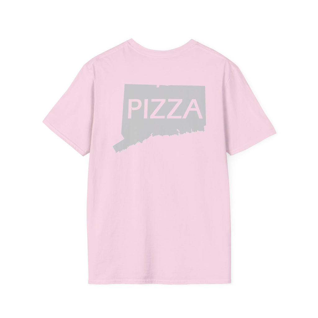 Connecticut Pizza State Unisex Softstyle T-Shirt, Foodie Tee, Pizza Lover Gift, CT Pride Shirt, Pizza Party Apparel