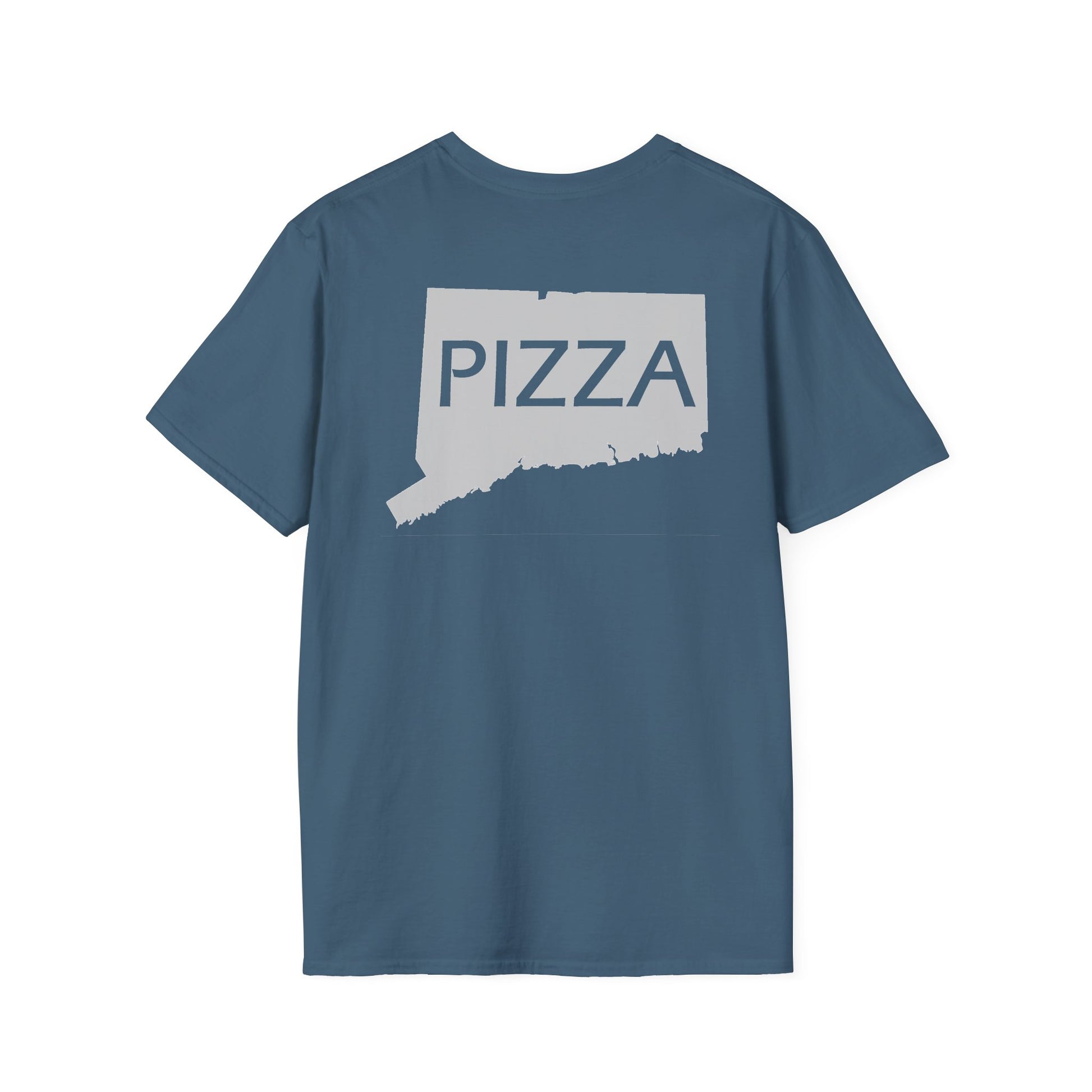 Connecticut Pizza State Unisex Softstyle T-Shirt, Foodie Tee, Pizza Lover Gift, CT Pride Shirt, Pizza Party Apparel
