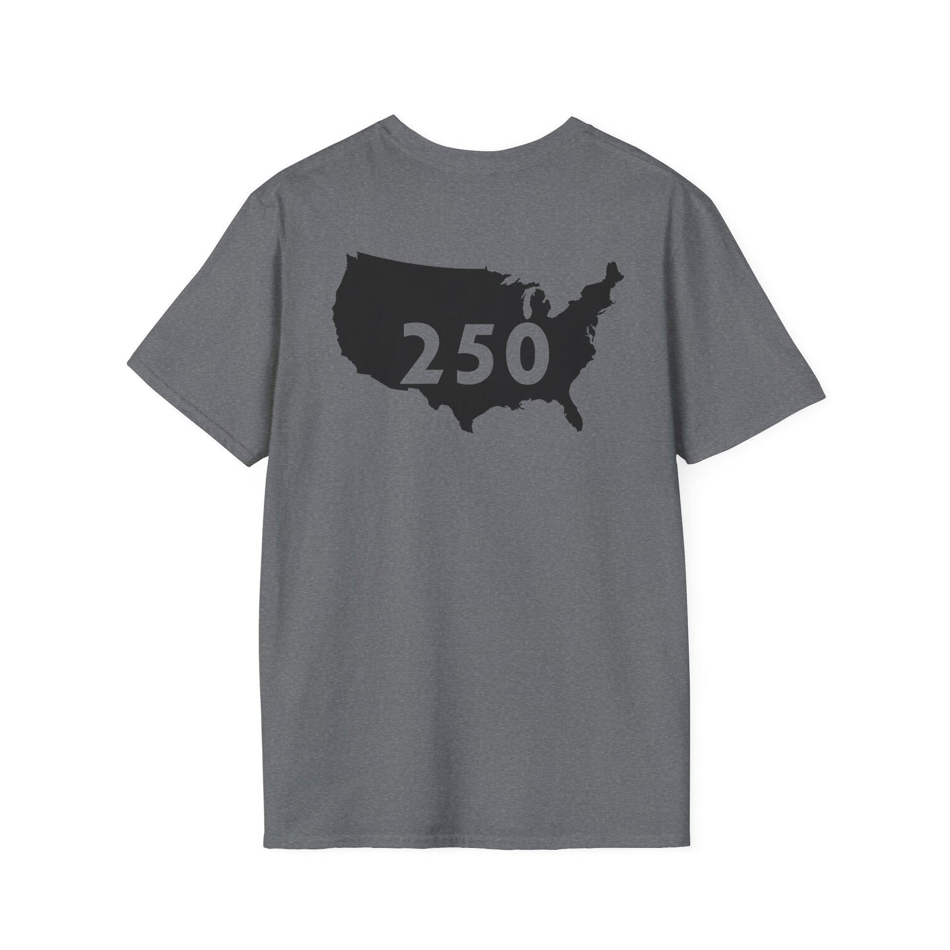250 Year USA Unisex Softstyle T-Shirt, Patriotic Fourth of July Tee, American History Shirt, Independence Day Top, Retro