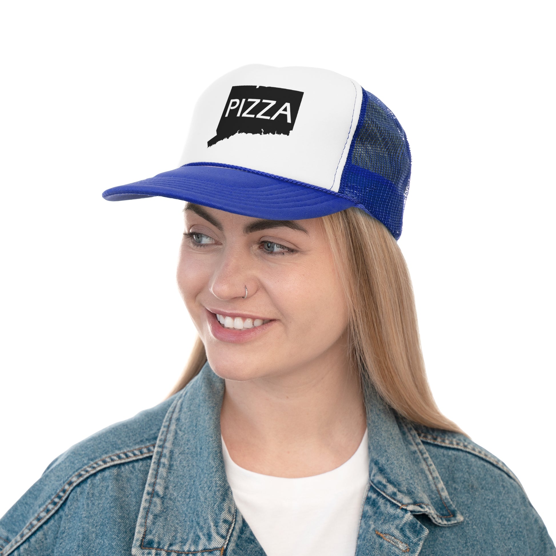 Connecticut Pizza State Trucker Caps - Pizza Lover Hat, CT Foodie Gift, Pizza Party Cap, State Pride Baseball Cap, Food Truck Accessories