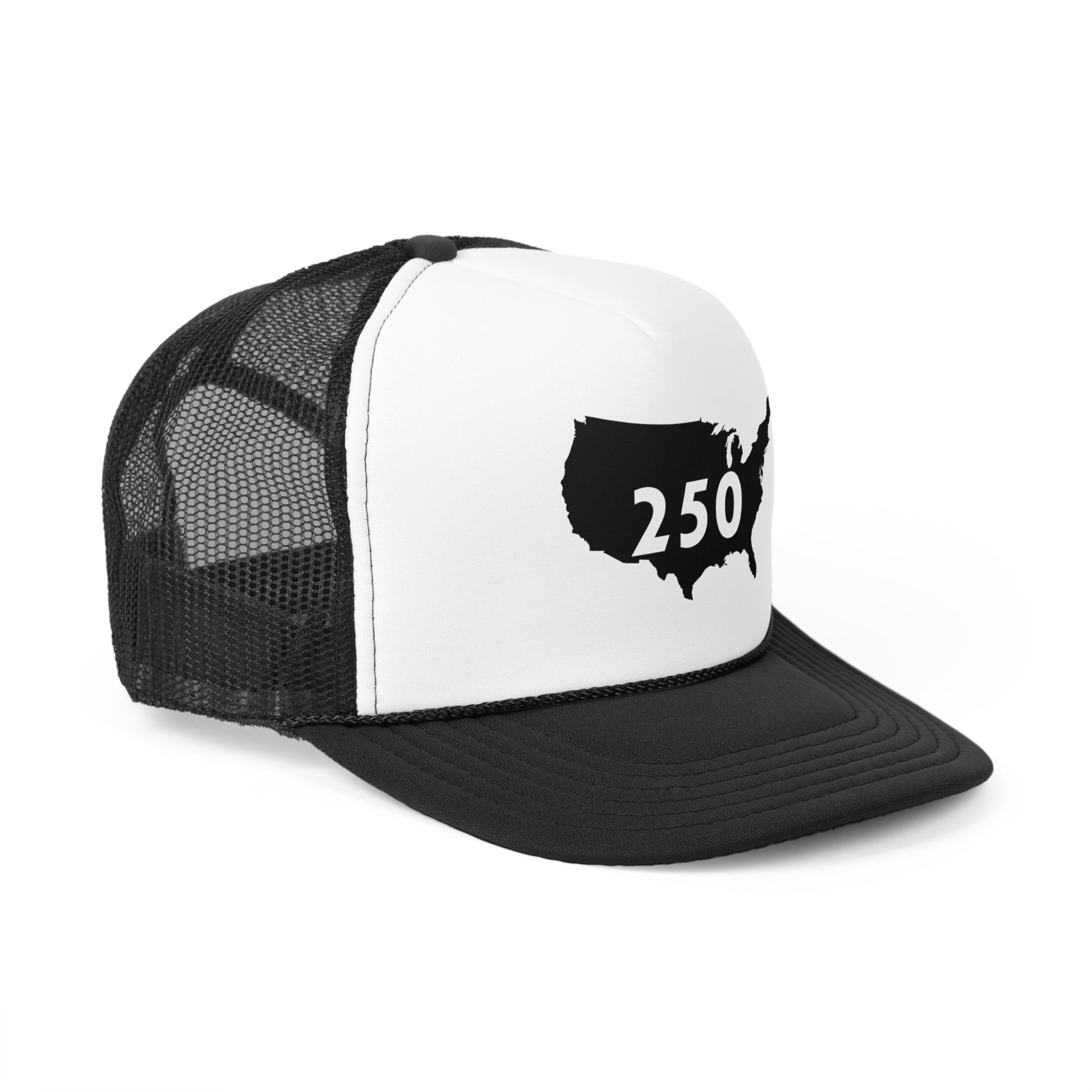 USA 250 Trucker Cap | Vintage Outdoor Hat, Gift for Road Trips, Casual Wear, Summer Fashion, Adventure Gear
