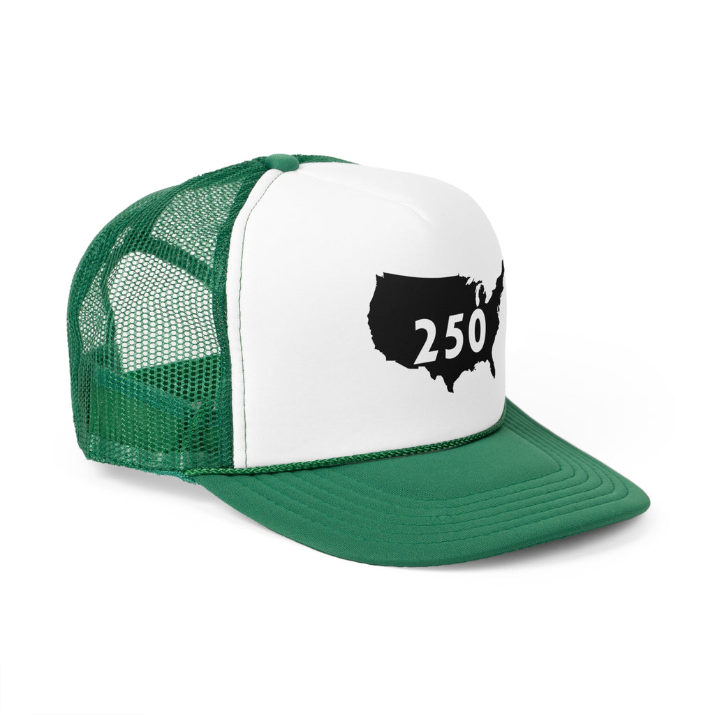 USA 250 Trucker Cap | Vintage Outdoor Hat, Gift for Road Trips, Casual Wear, Summer Fashion, Adventure Gear