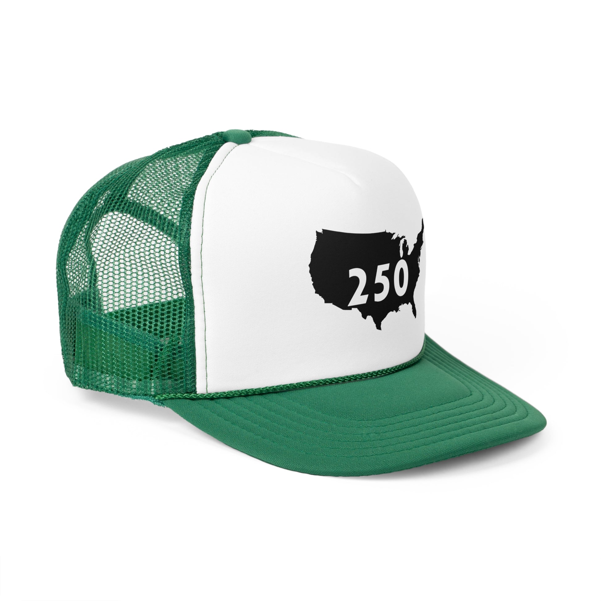 USA 250 Trucker Cap | Vintage Outdoor Hat, Gift for Road Trips, Casual Wear, Summer Fashion, Adventure Gear