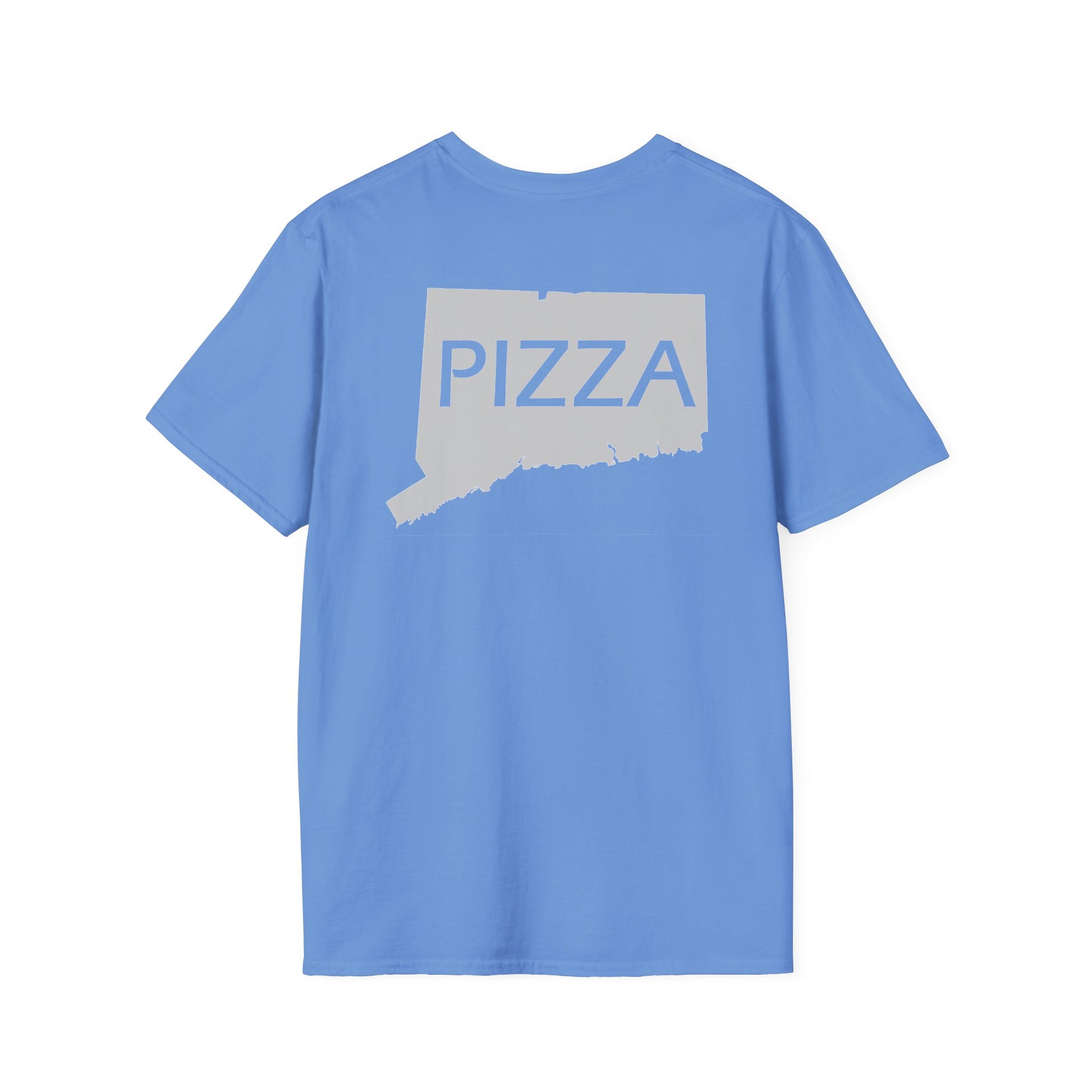 Connecticut Pizza State Unisex Softstyle T-Shirt, Foodie Tee, Pizza Lover Gift, CT Pride Shirt, Pizza Party Apparel