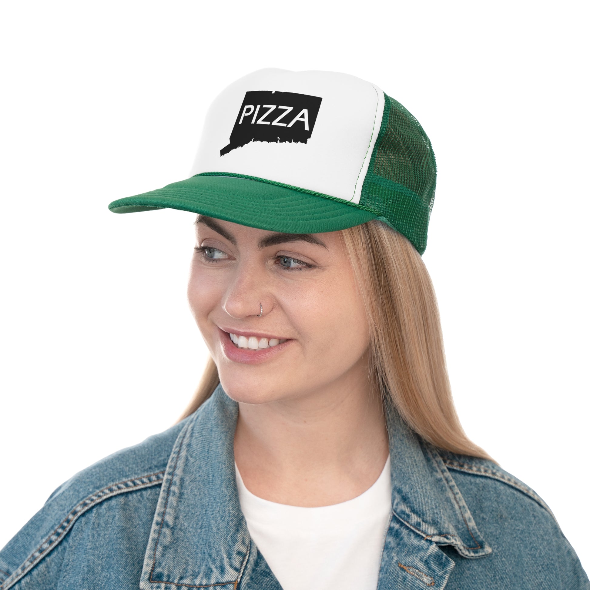 Connecticut Pizza State Trucker Caps - Pizza Lover Hat, CT Foodie Gift, Pizza Party Cap, State Pride Baseball Cap, Food Truck Accessories