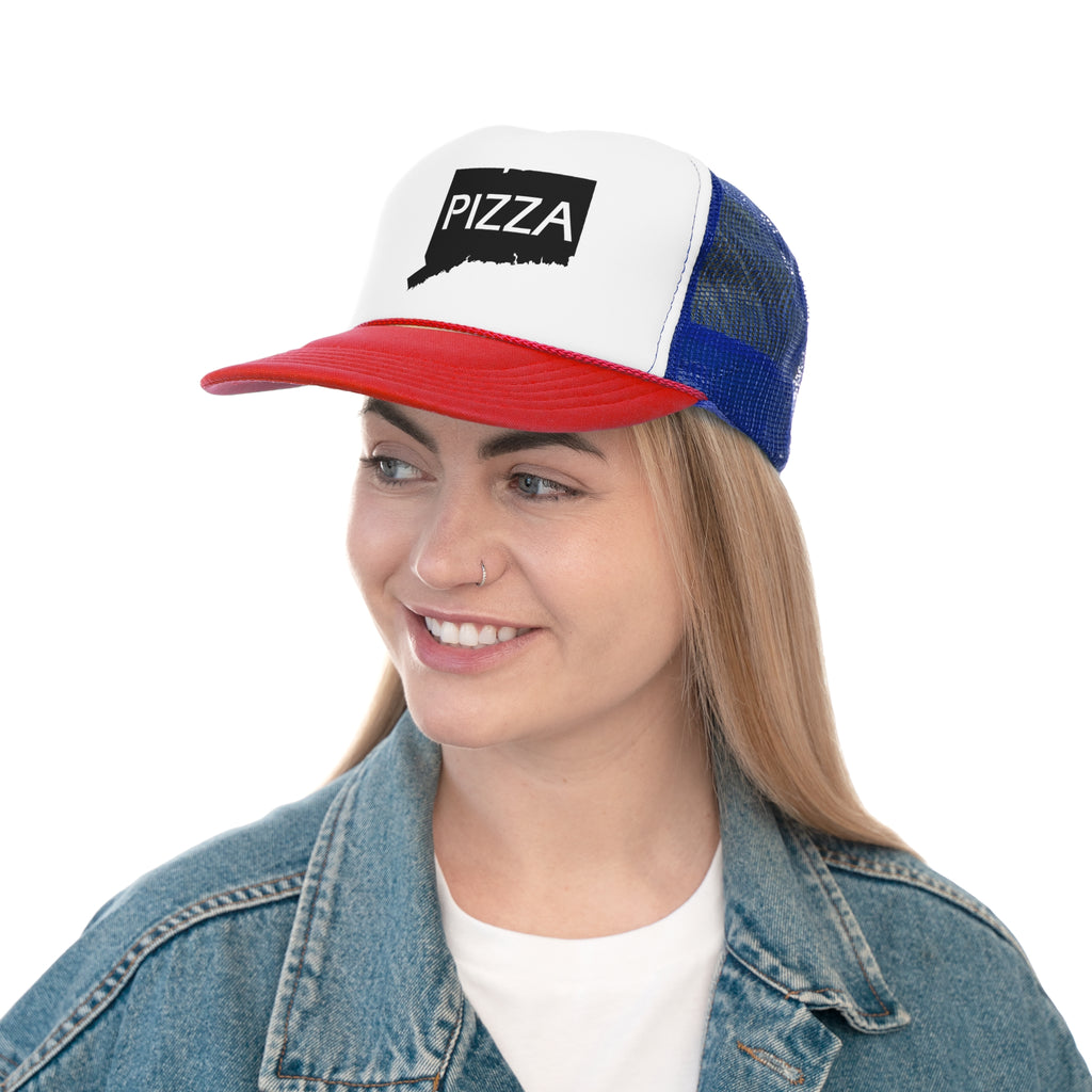 Connecticut Pizza State Trucker Caps - Pizza Lover Hat, CT Foodie Gift, Pizza Party Cap, State Pride Baseball Cap, Food Truck Accessories