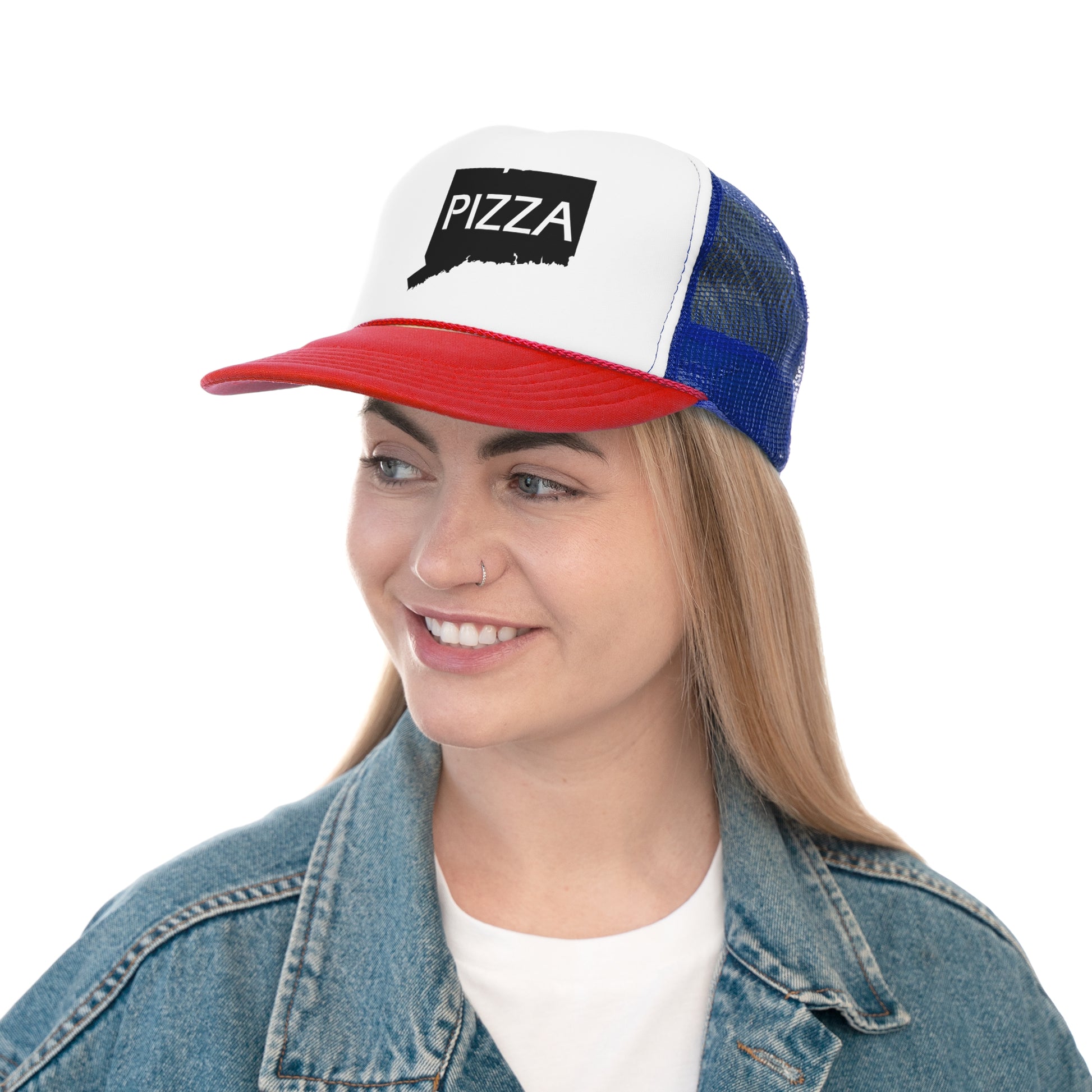 Connecticut Pizza State Trucker Caps - Pizza Lover Hat, CT Foodie Gift, Pizza Party Cap, State Pride Baseball Cap, Food Truck Accessories