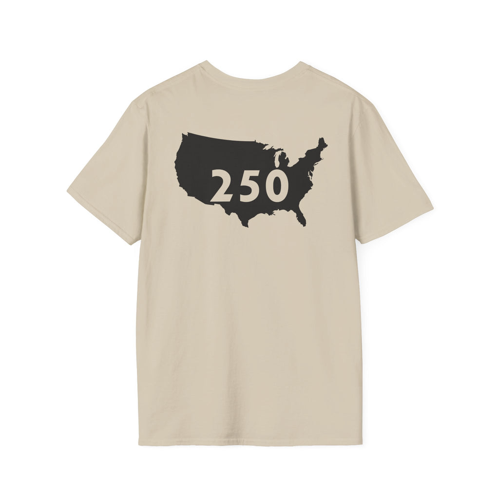 250 Year USA Unisex Softstyle T-Shirt, Patriotic Fourth of July Tee, American History Shirt, Independence Day Top, Retro