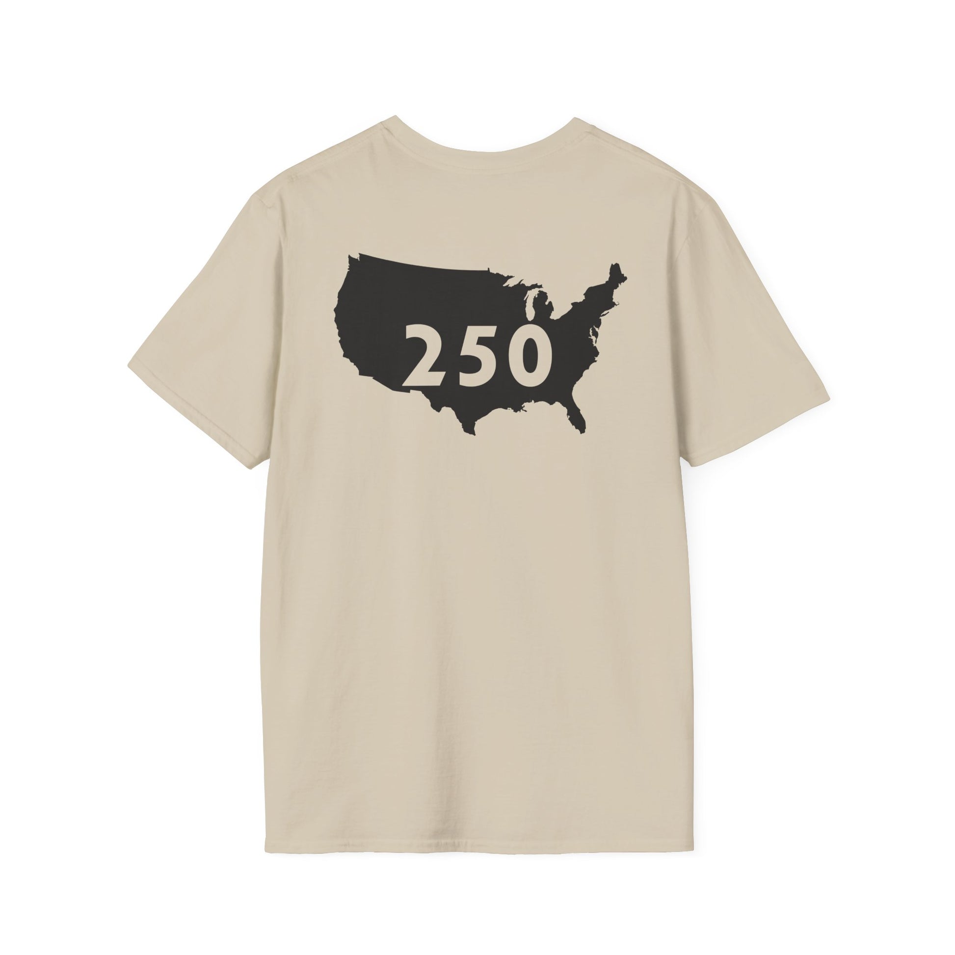 250 Year USA Unisex Softstyle T-Shirt, Patriotic Fourth of July Tee, American History Shirt, Independence Day Top, Retro