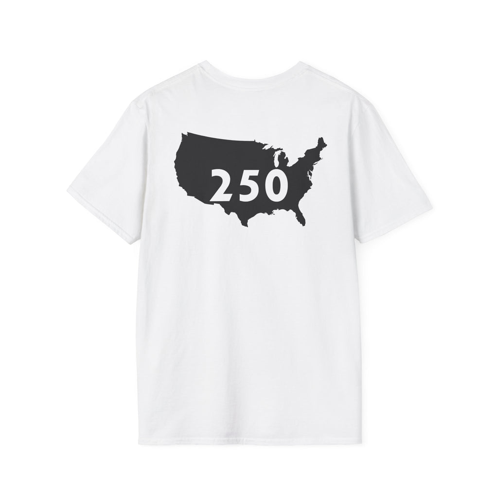 250 Year USA Unisex Softstyle T-Shirt, Patriotic Fourth of July Tee, American History Shirt, Independence Day Top, Retro