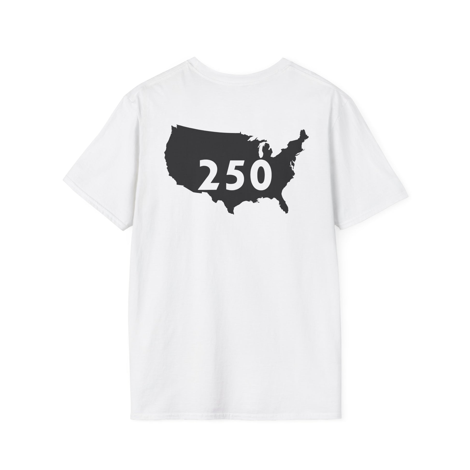 250 Year USA Unisex Softstyle T-Shirt, Patriotic Fourth of July Tee, American History Shirt, Independence Day Top, Retro