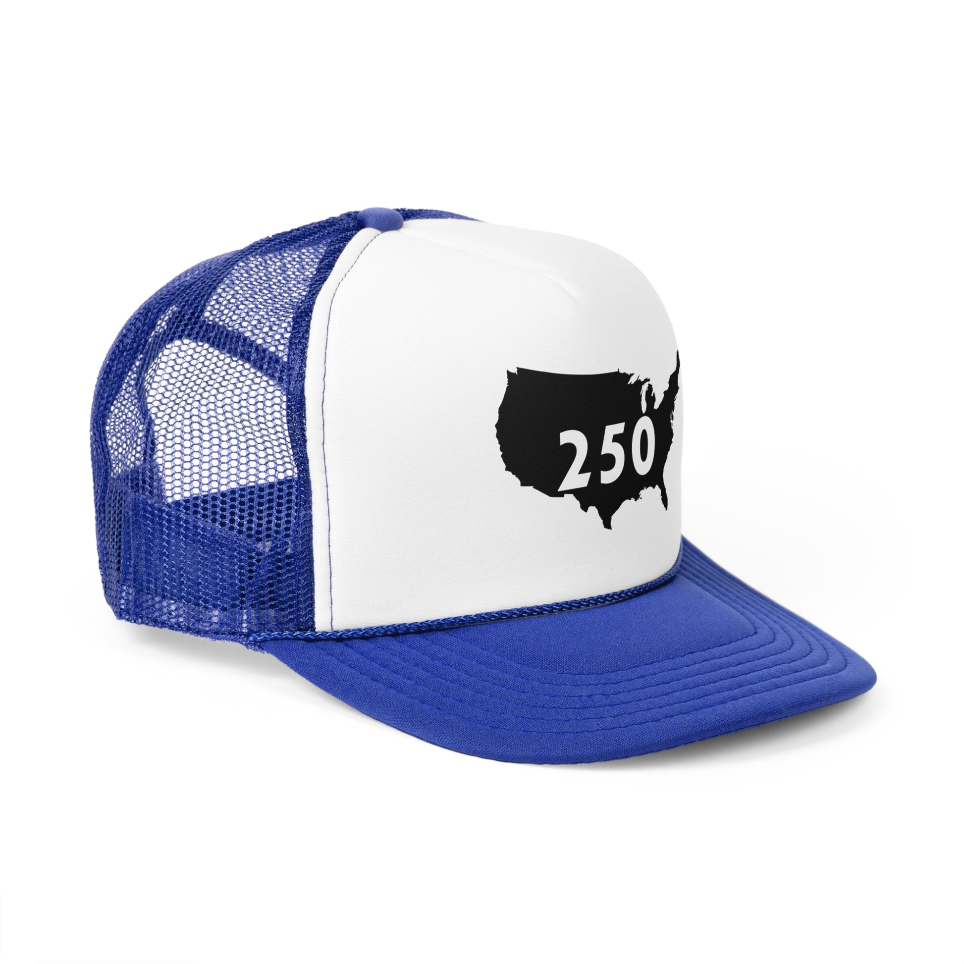 USA 250 Trucker Cap | Vintage Outdoor Hat, Gift for Road Trips, Casual Wear, Summer Fashion, Adventure Gear