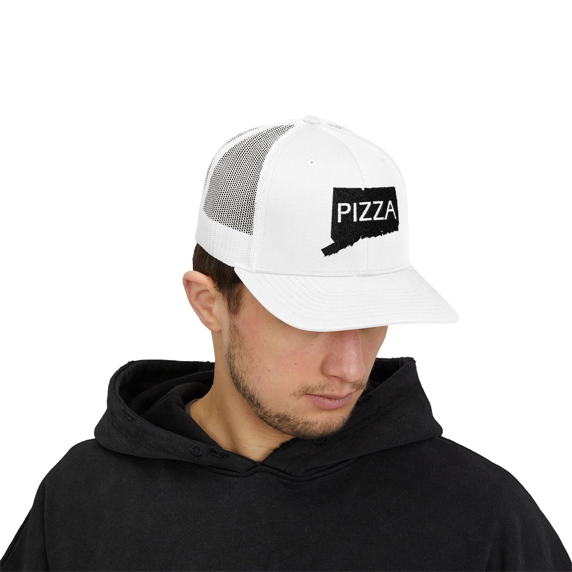 Connecticut Pizza State Snapback Cap - Foodie Gift, Adjustable Hat, Pizza Lover, State Pride, Trucker Hat