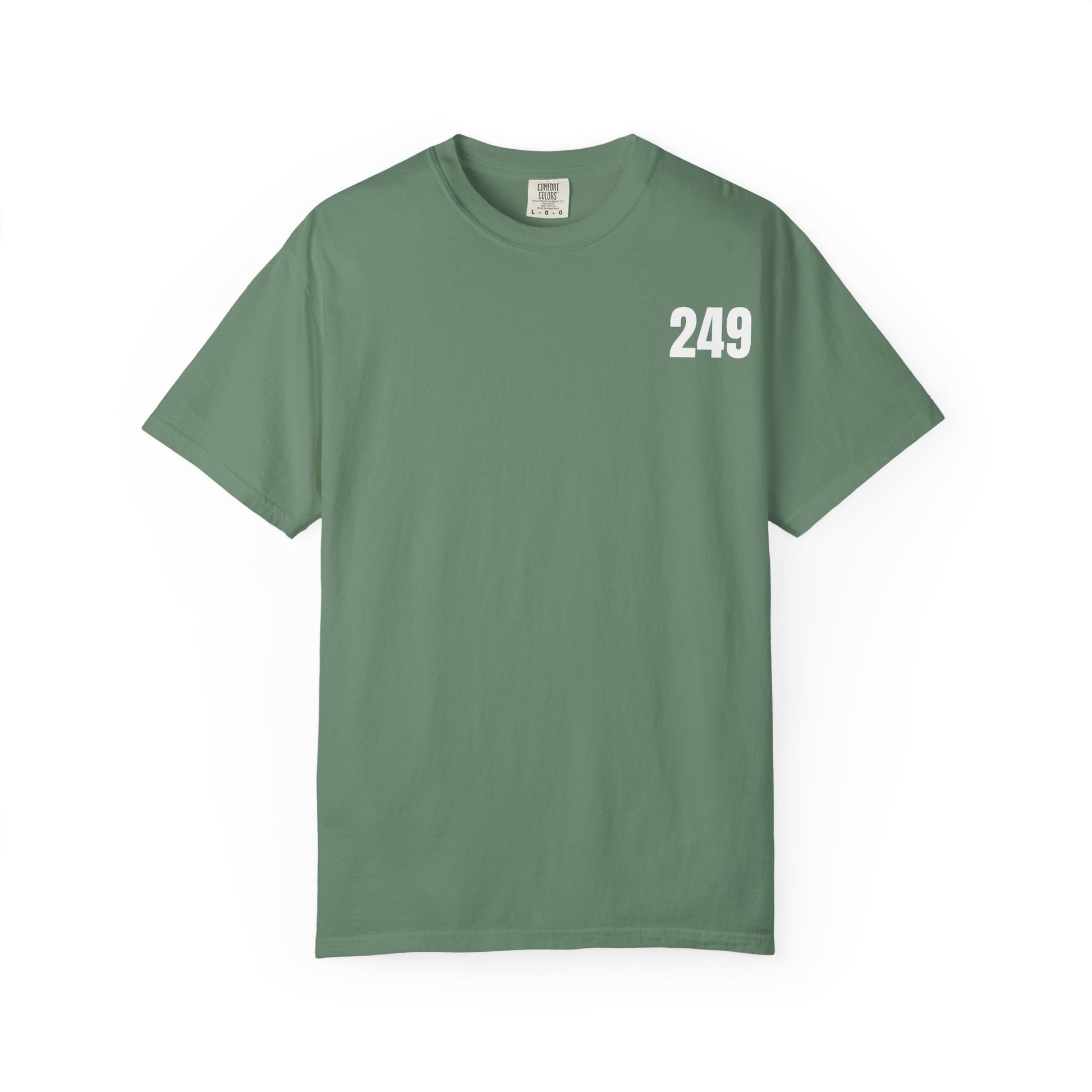 USA 249 Year Unisex Garment-Dyed T-shirt, Patriotic Tee, America Birthday Shirt, Red White Blue, Independence Day Top