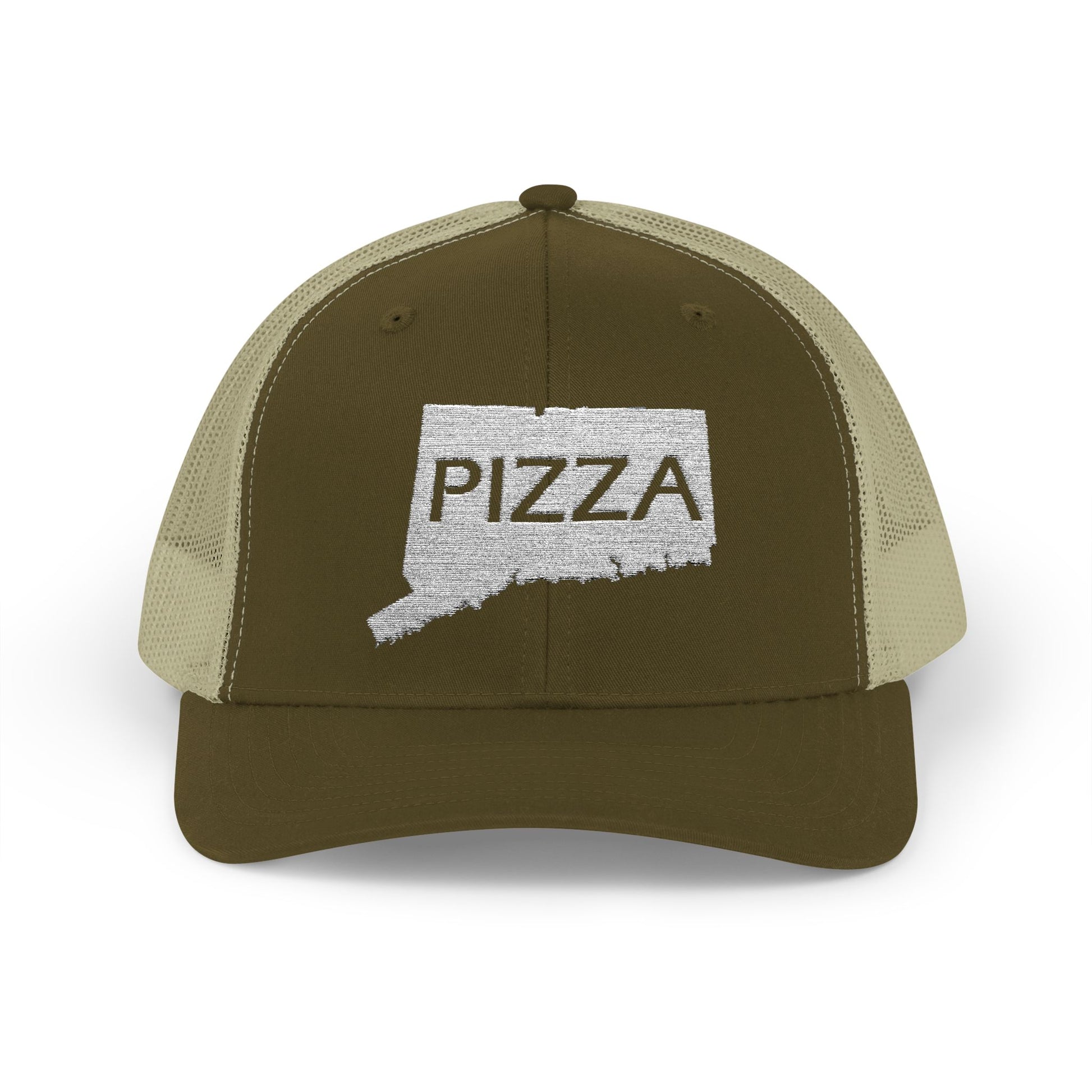 Connecticut Pizza State Snapback Trucker Cap, Hat for Pizza Lovers, Adjustable Baseball Cap, Foodie Gift, State Pride Clothing
