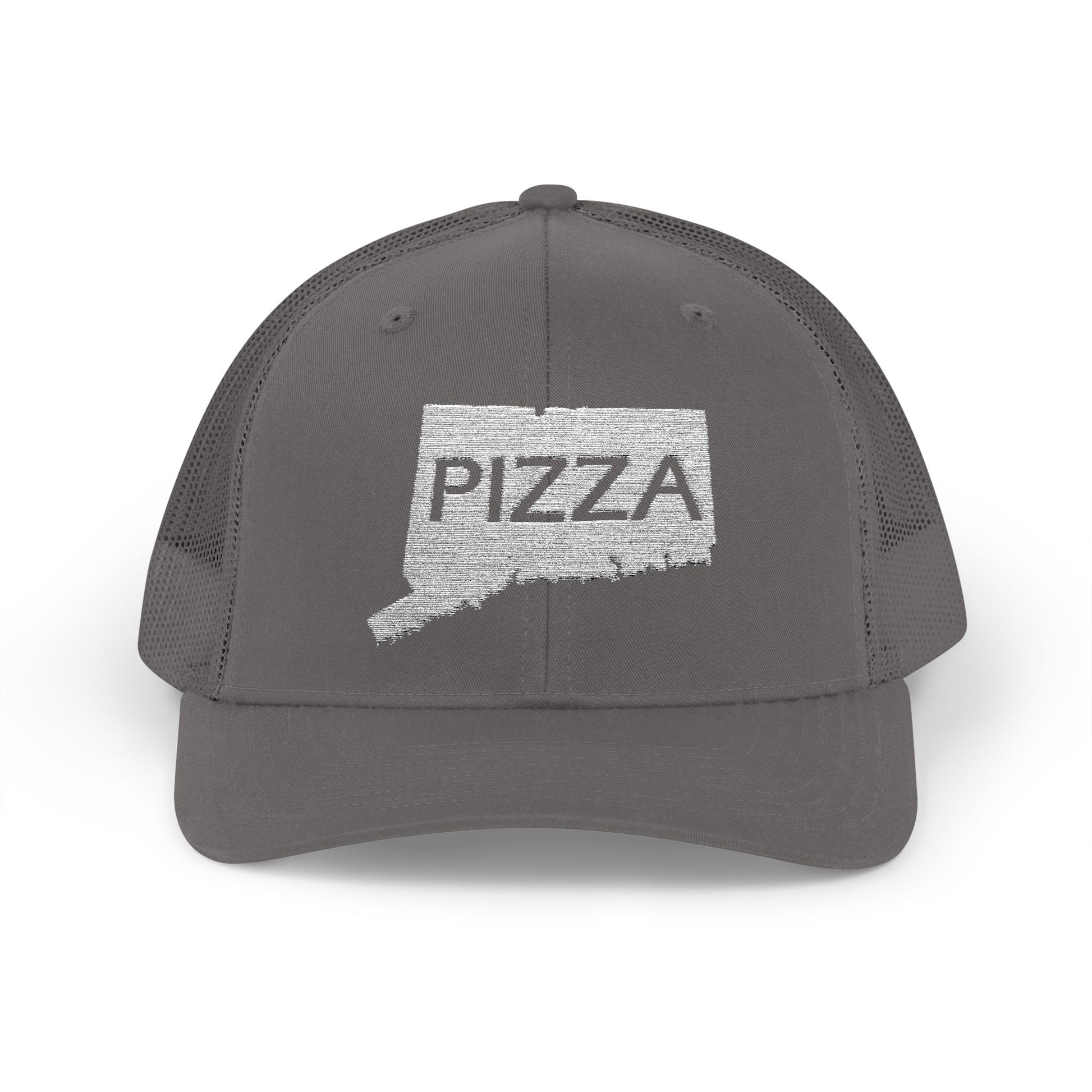 Connecticut Pizza State Snapback Trucker Cap, Hat for Pizza Lovers, Adjustable Baseball Cap, Foodie Gift, State Pride Clothing