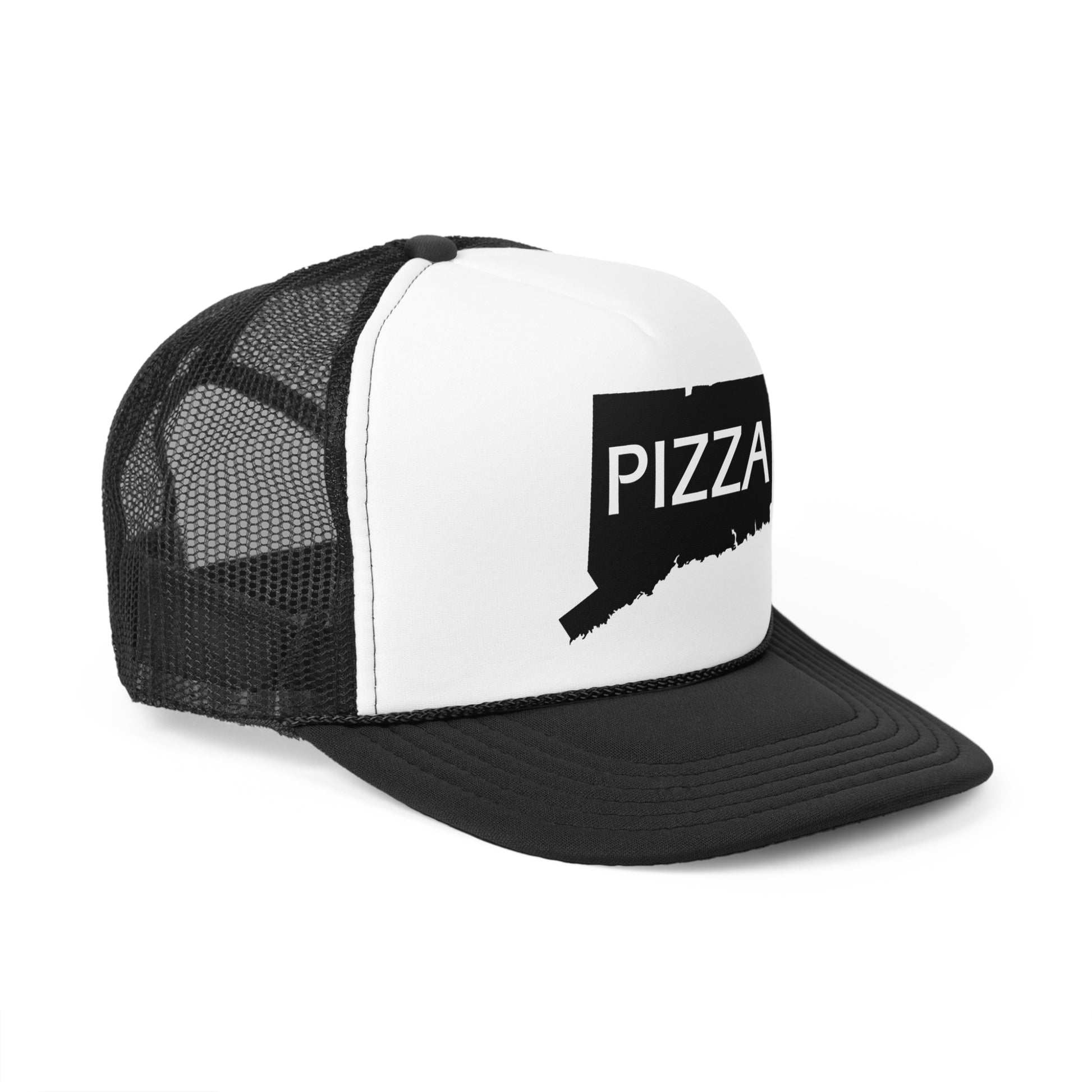 Connecticut Pizza State Trucker Caps - Pizza Lover Hat, CT Foodie Gift, Pizza Party Cap, State Pride Baseball Cap, Food Truck Accessories