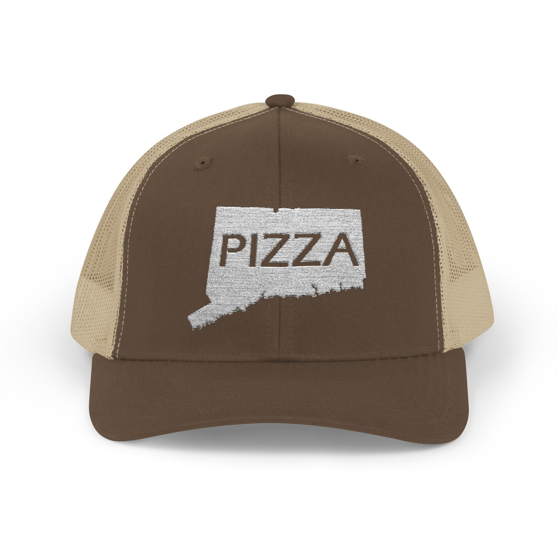 Connecticut Pizza State Snapback Trucker Cap, Hat for Pizza Lovers, Adjustable Baseball Cap, Foodie Gift, State Pride Clothing