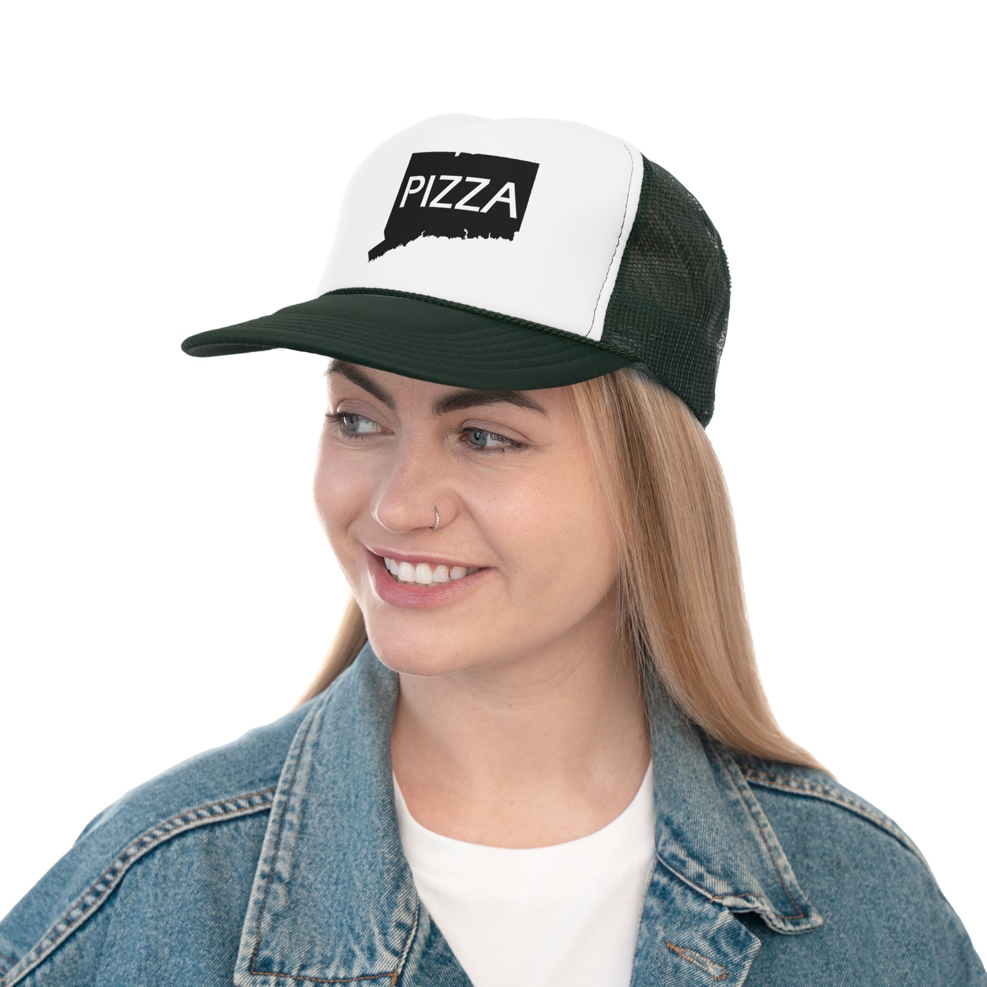 Connecticut Pizza State Trucker Caps - Pizza Lover Hat, CT Foodie Gift, Pizza Party Cap, State Pride Baseball Cap, Food Truck Accessories