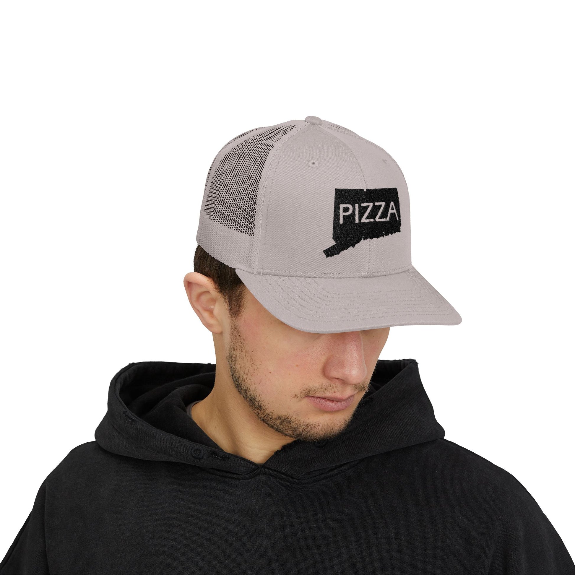 Connecticut Pizza State Snapback Cap - Foodie Gift, Adjustable Hat, Pizza Lover, State Pride, Trucker Hat