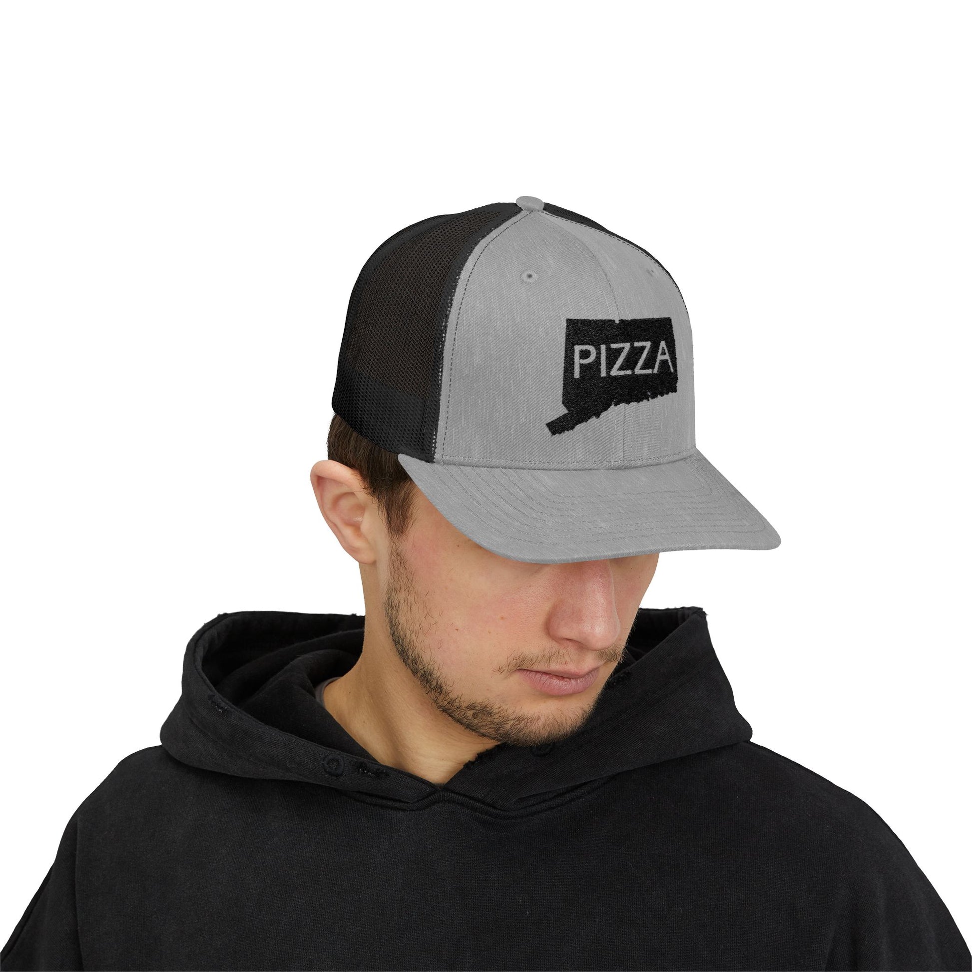 Connecticut Pizza State Snapback Cap - Foodie Gift, Adjustable Hat, Pizza Lover, State Pride, Trucker Hat