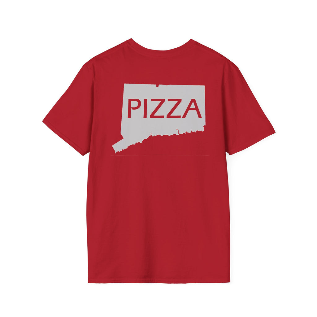 Connecticut Pizza State Unisex Softstyle T-Shirt, Foodie Tee, Pizza Lover Gift, CT Pride Shirt, Pizza Party Apparel
