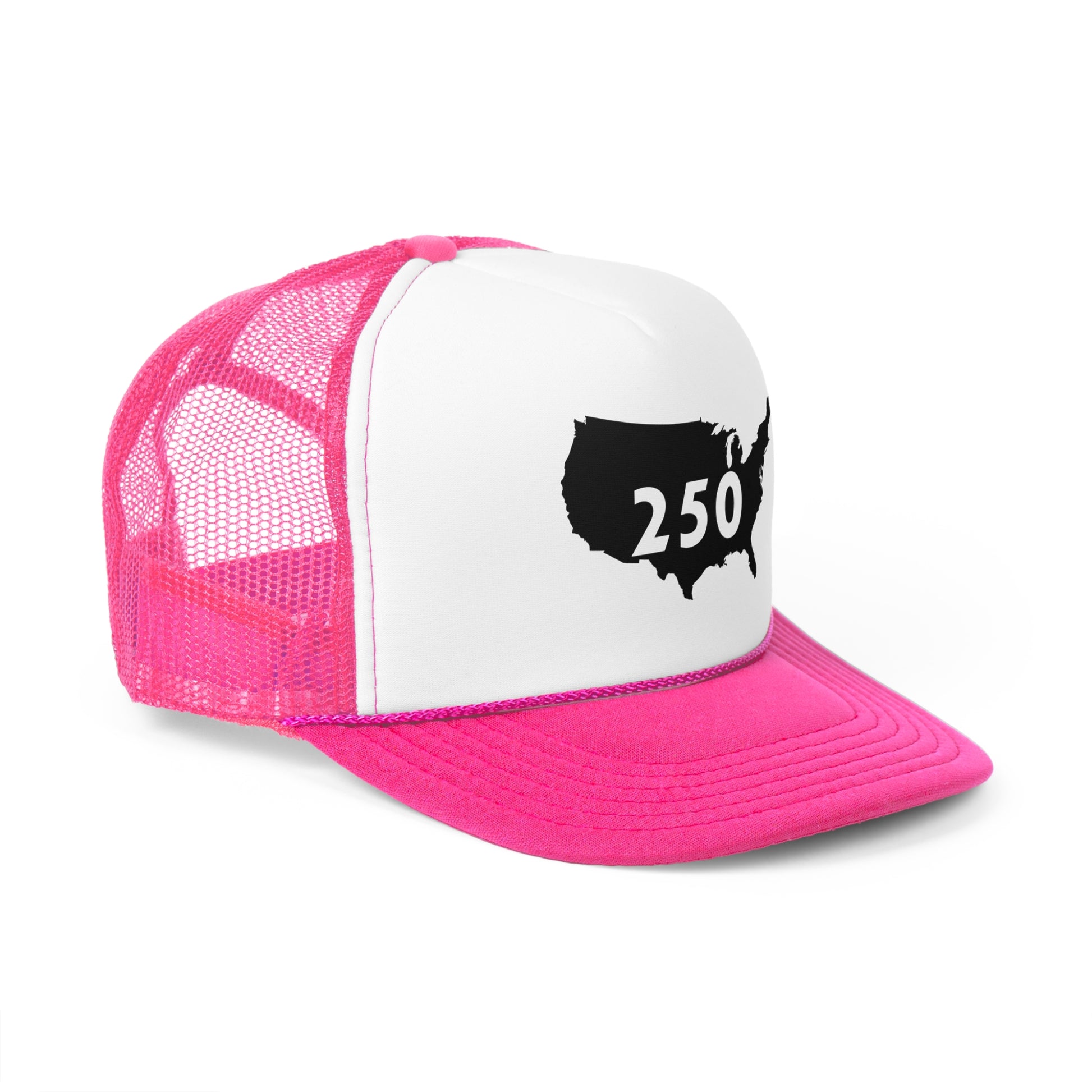 USA 250 Trucker Cap | Vintage Outdoor Hat, Gift for Road Trips, Casual Wear, Summer Fashion, Adventure Gear