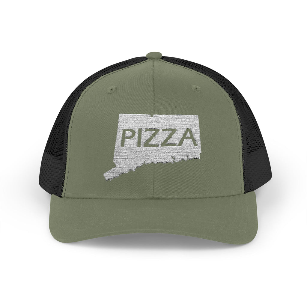 Connecticut Pizza State Snapback Trucker Cap, Hat for Pizza Lovers, Adjustable Baseball Cap, Foodie Gift, State Pride Clothing