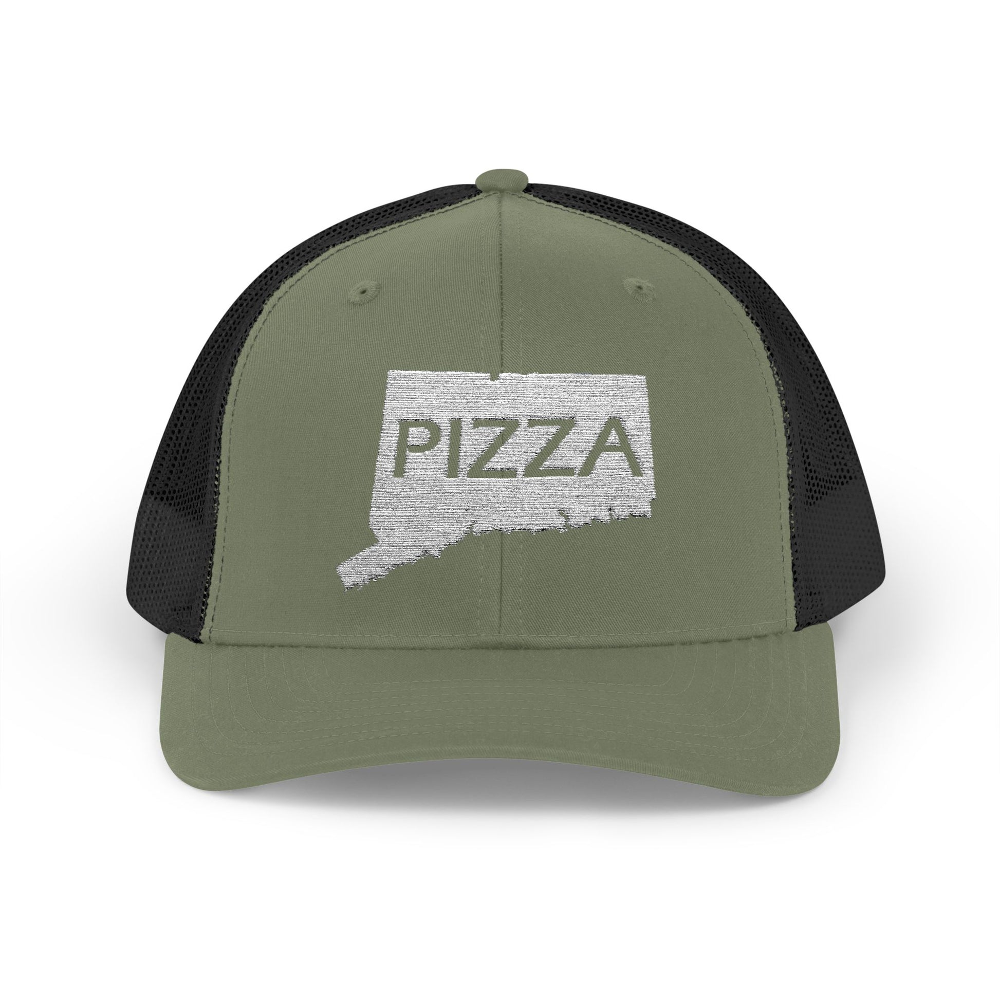 Connecticut Pizza State Snapback Trucker Cap, Hat for Pizza Lovers, Adjustable Baseball Cap, Foodie Gift, State Pride Clothing