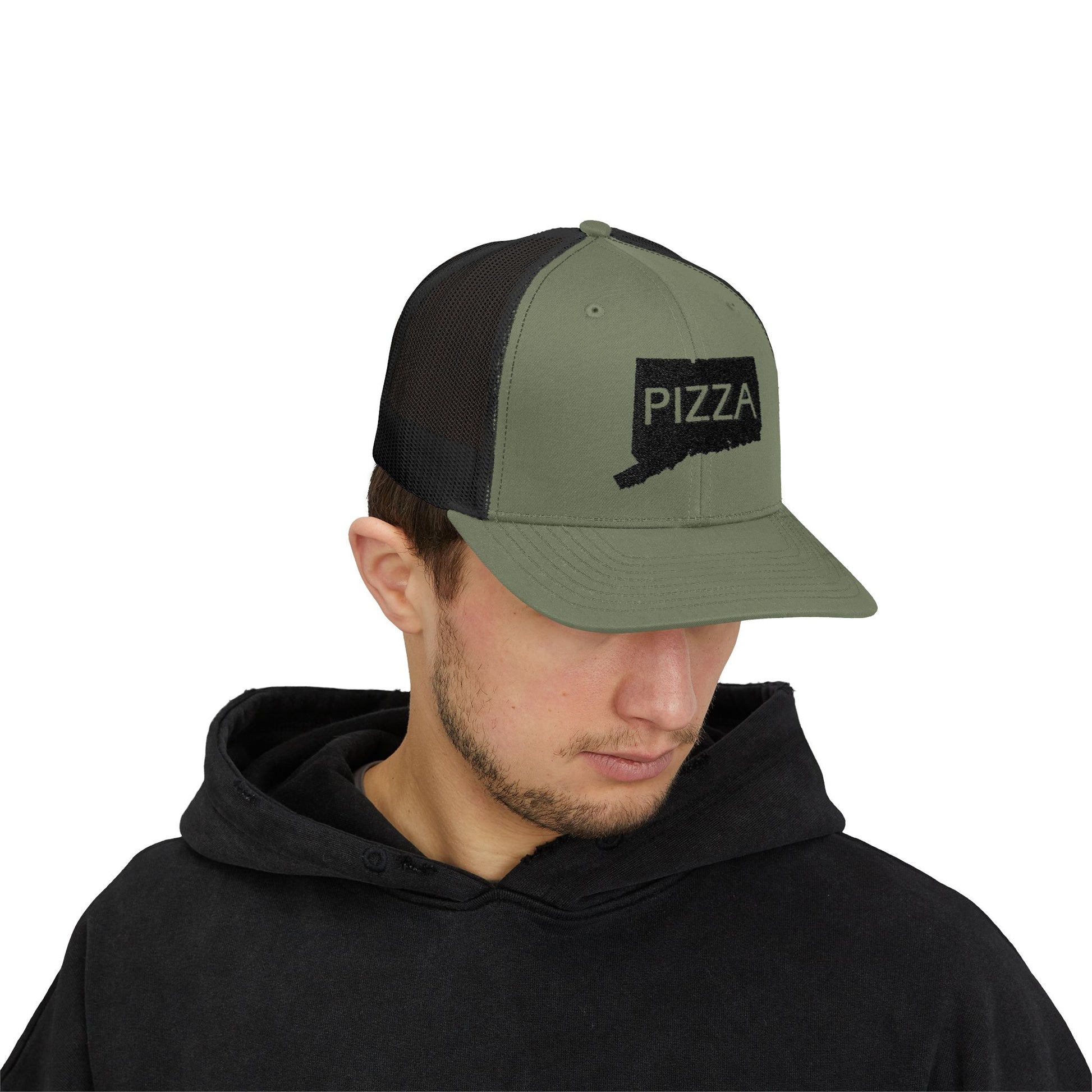 Connecticut Pizza State Snapback Cap - Foodie Gift, Adjustable Hat, Pizza Lover, State Pride, Trucker Hat