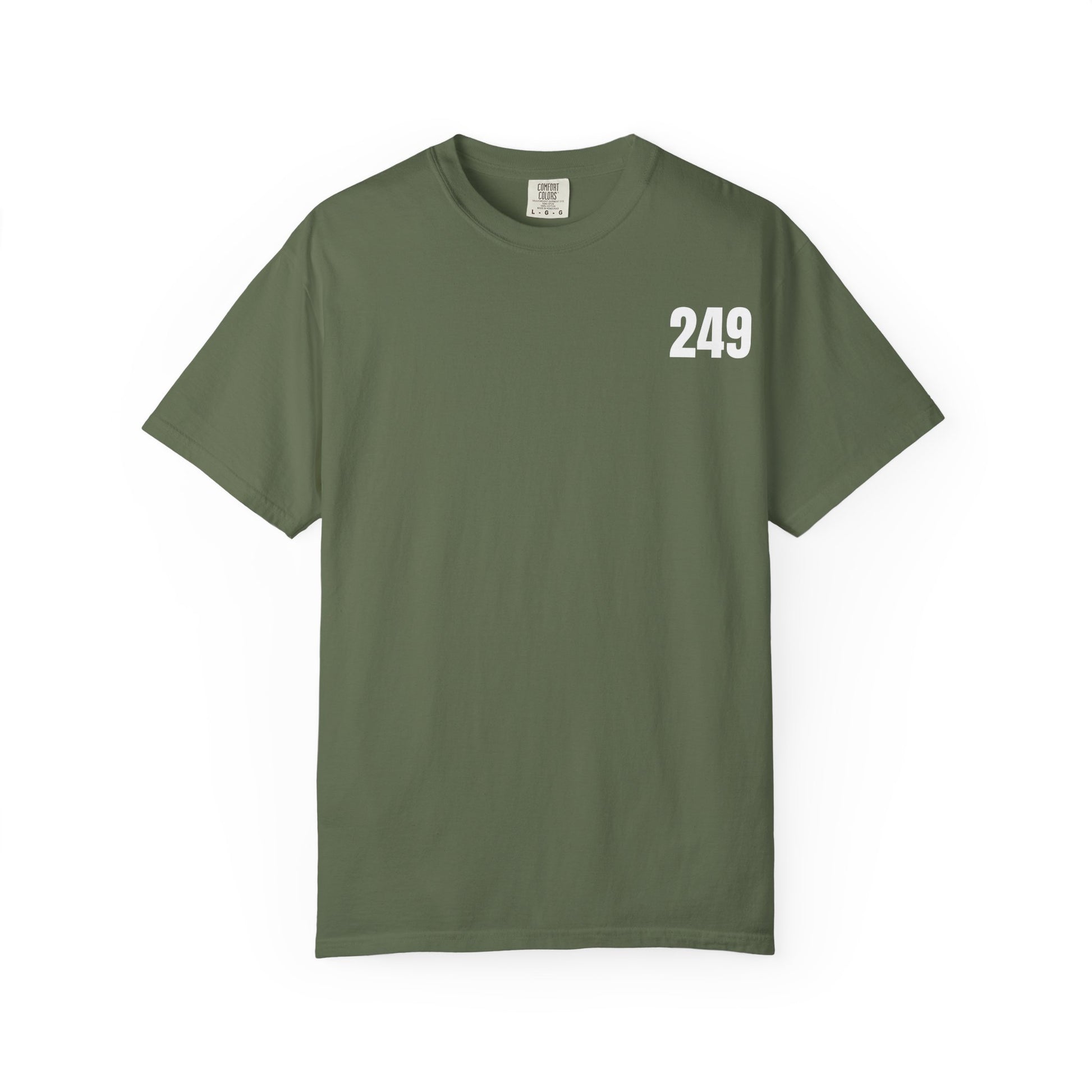 USA 249 Year Unisex Garment-Dyed T-shirt, Patriotic Tee, America Birthday Shirt, Red White Blue, Independence Day Top